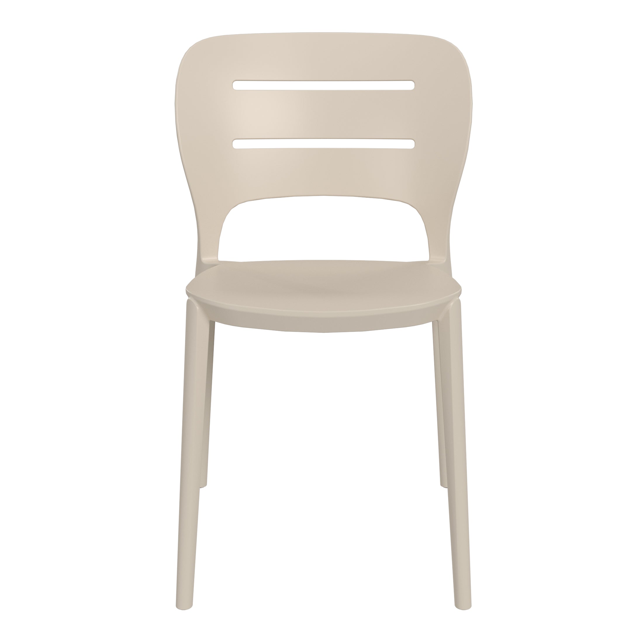 Sunshine Outdoor Modern Stackable Plastic Patio Dining Side Chairs (Set of 4)