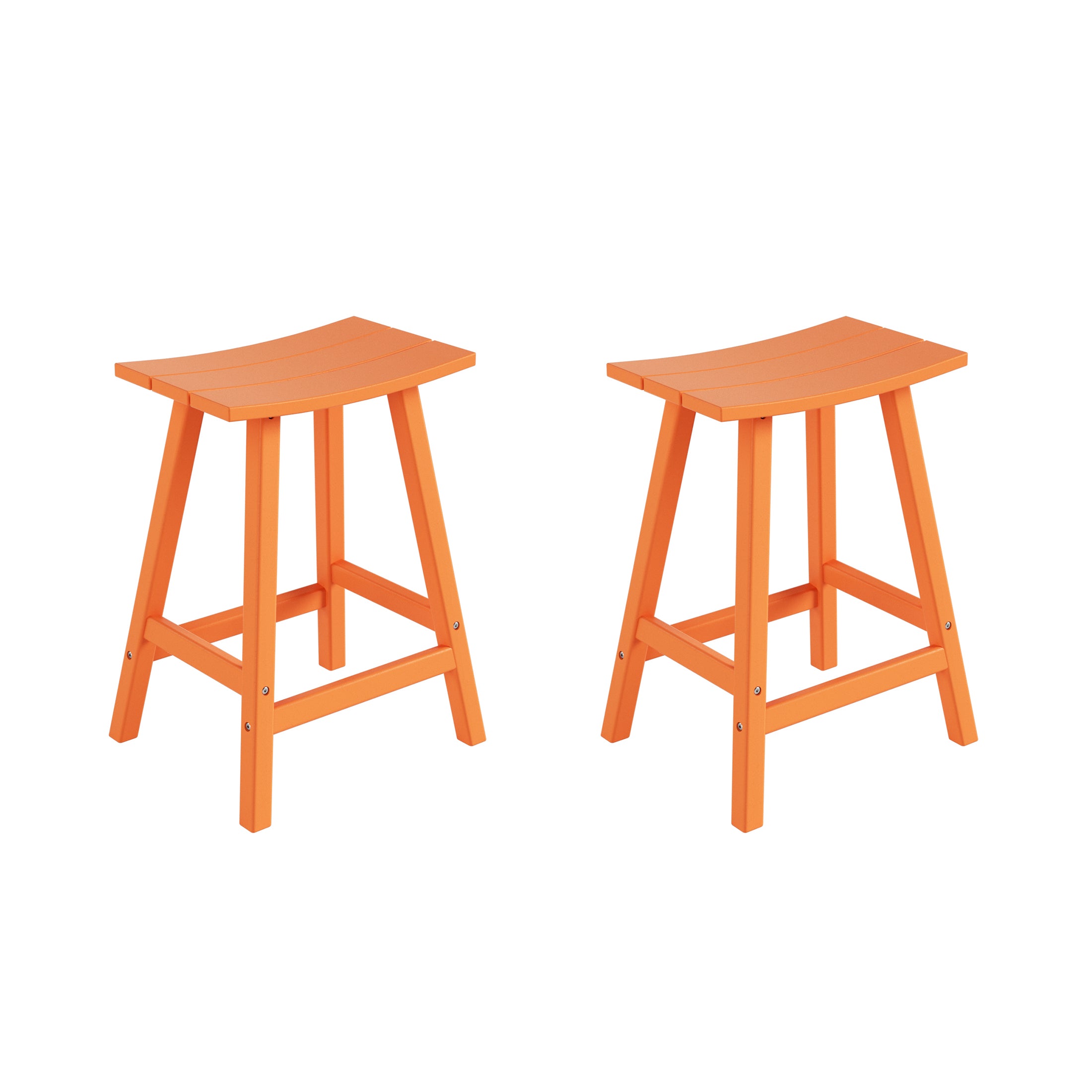 Paradise 2 piece set of 24" height Outdoor / Patio Saddle bar stools