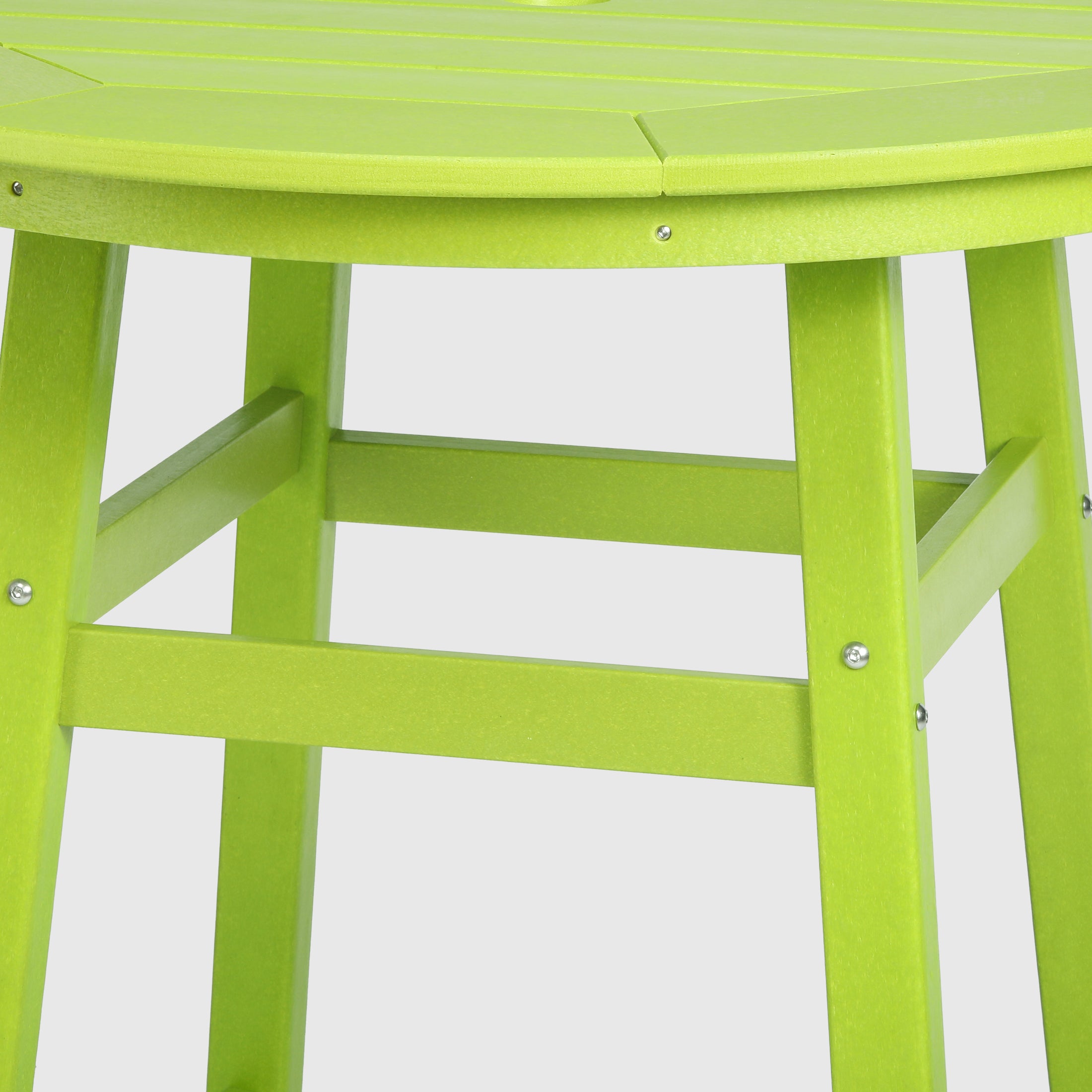 Paradise 5-Piece HDPE Outdoor Patio Dining Bar Bistro Table Set with Bar Stools