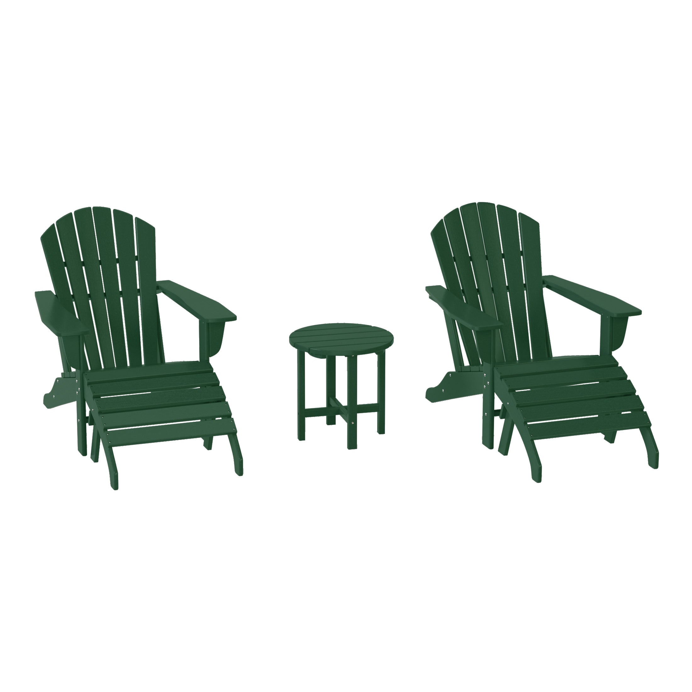 Portside Outdoor Adirondack Chair With Ottoman And Side Table 5-Piece Set