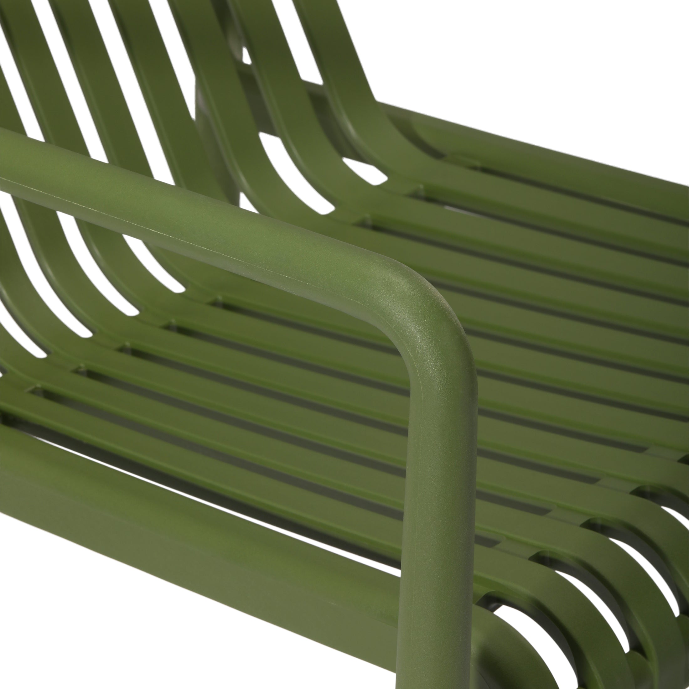 Sunshine Outdoor Modern Stackable Plastic Patio Club Armchairs (Set of 2)