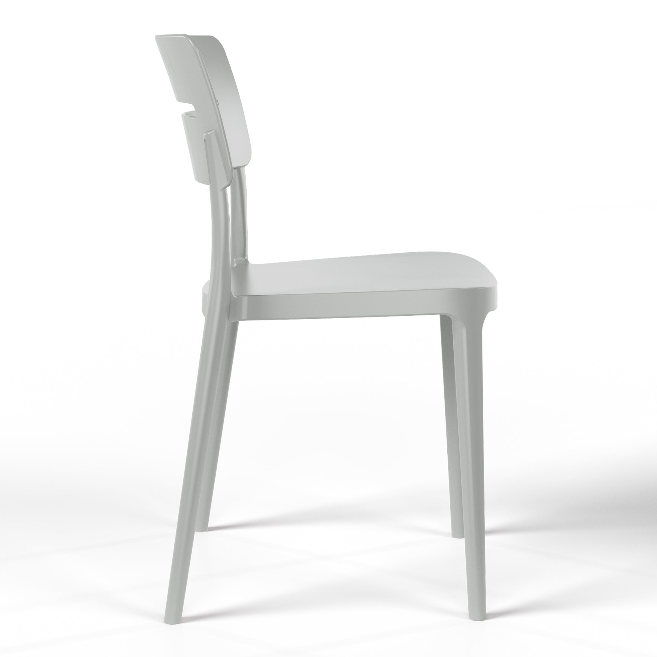 Sunshine Outdoor Modern Stackable Plastic Patio Dining Chairs (Set of 2)