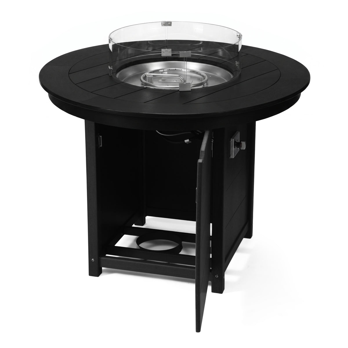 Sol 47" Modern Outdoor Patio Propane Round Counter Height Fire Pit Table