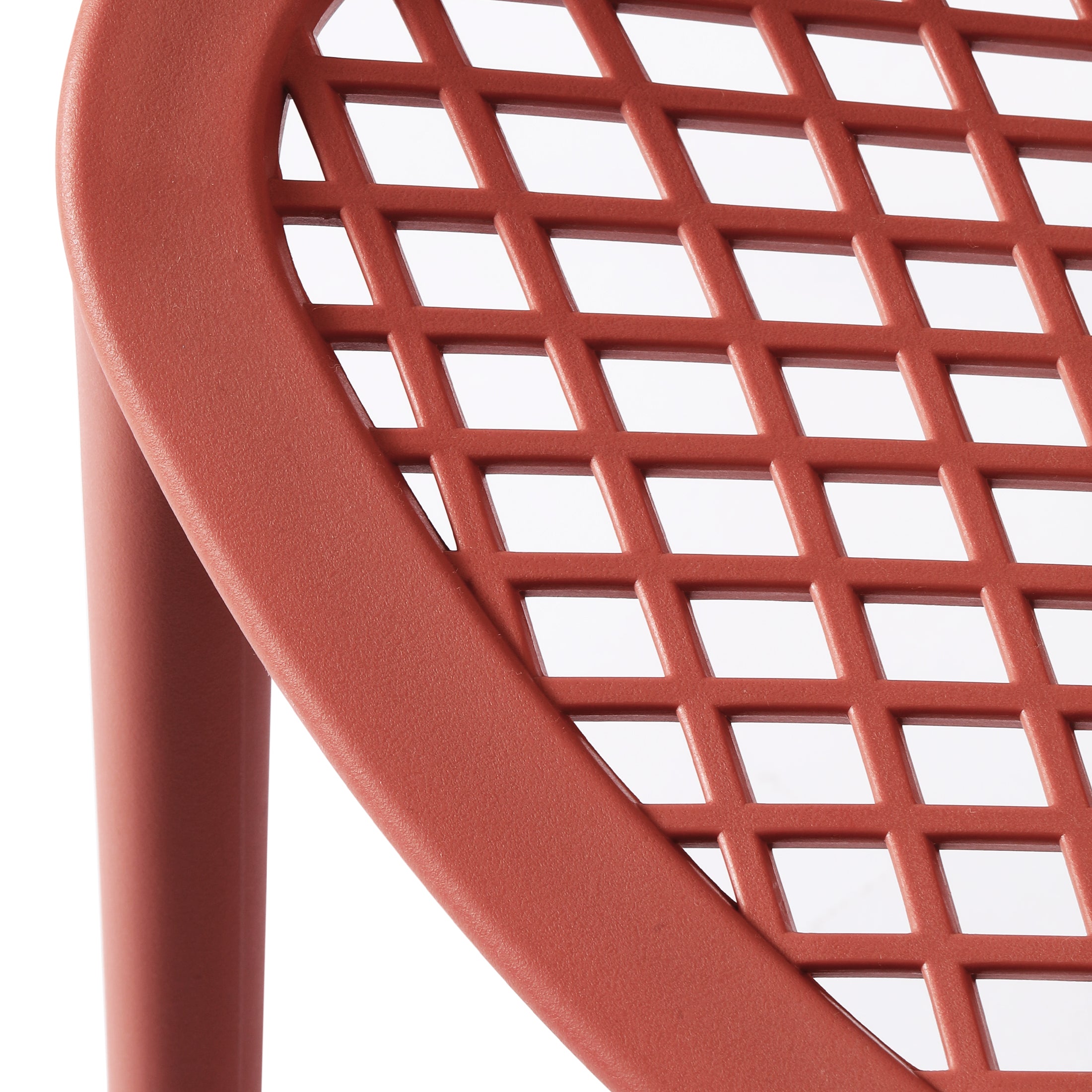 Sunshine Outdoor Stackable Modern Plastic Dining Chairs (Set of 2)