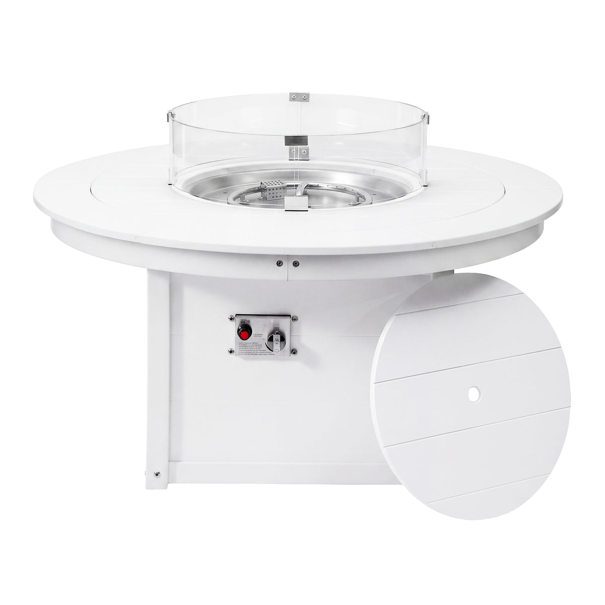 Sol 47" Modern Outdoor 55,000 BTU Patio Propane Round Fire Pit Table