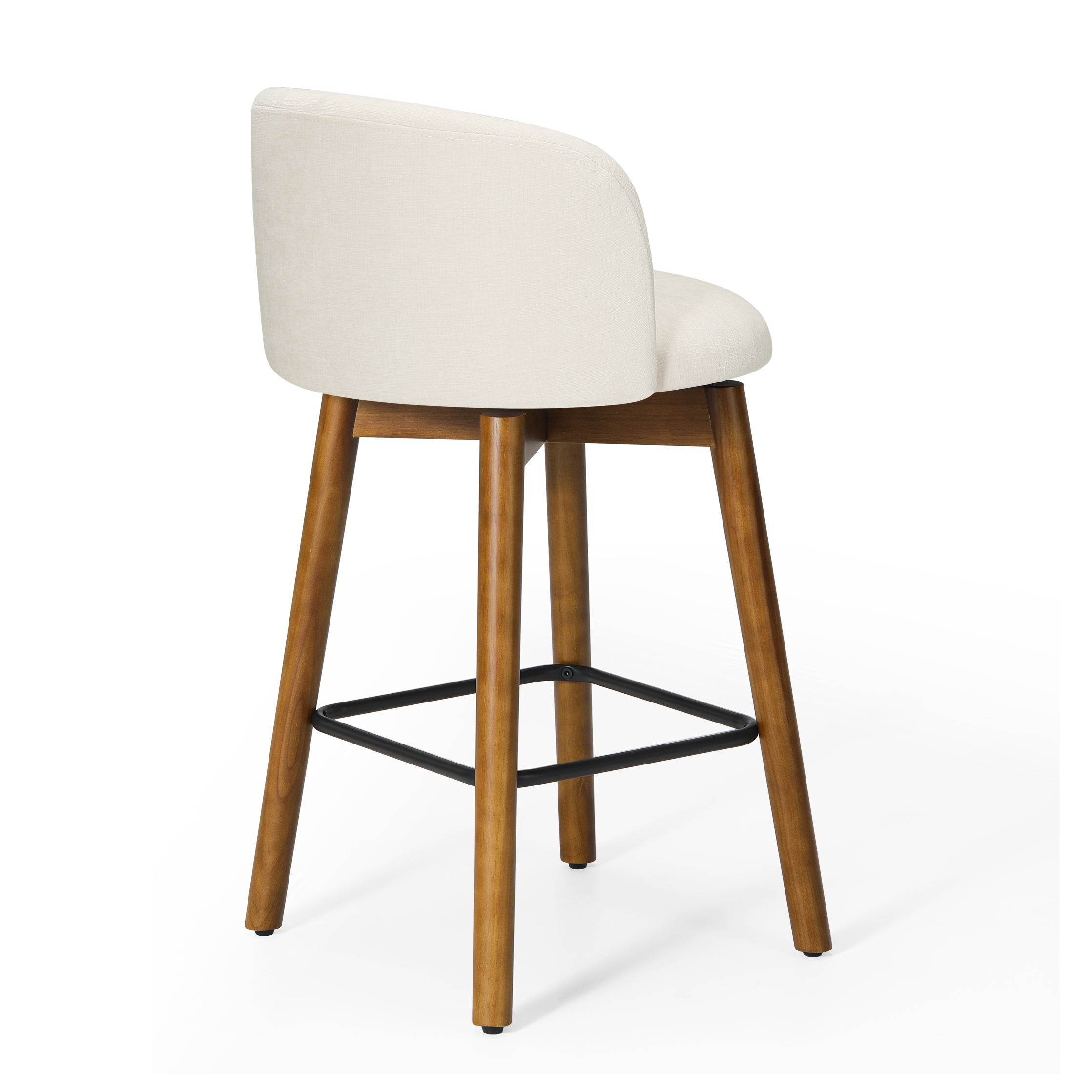 Danburry Modern Chenille Upholstered 26" Counter Height Swivel Bar Stools (Set of 3)