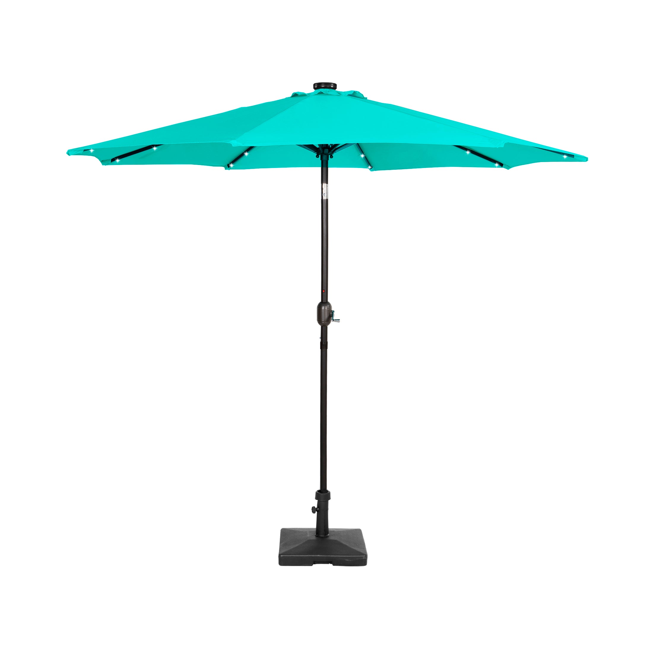 Westlake 9 ft. Patio Solar Power LED lights Market Umbrella with 50 lbs concrete weight base kit