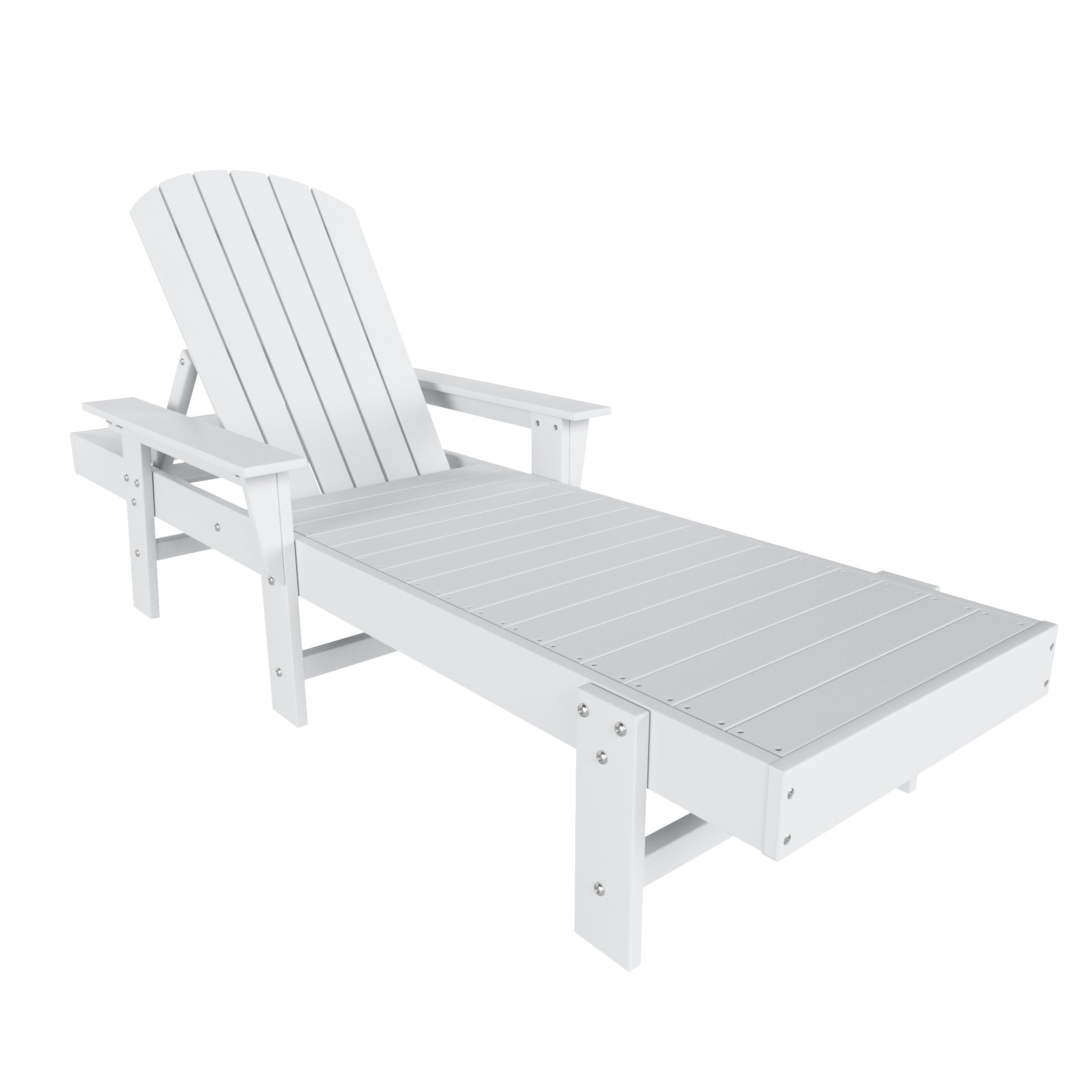 Portside Adirondack Poly Reclining Chaise Lounge With Arms