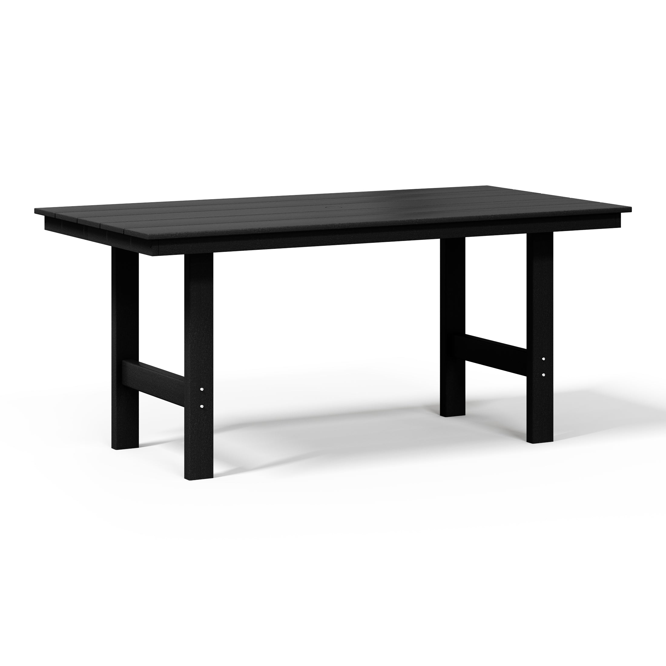 Palms 7-Piece HDPE Outdoor Rectangular Patio Dining Table Set with Side Chairs