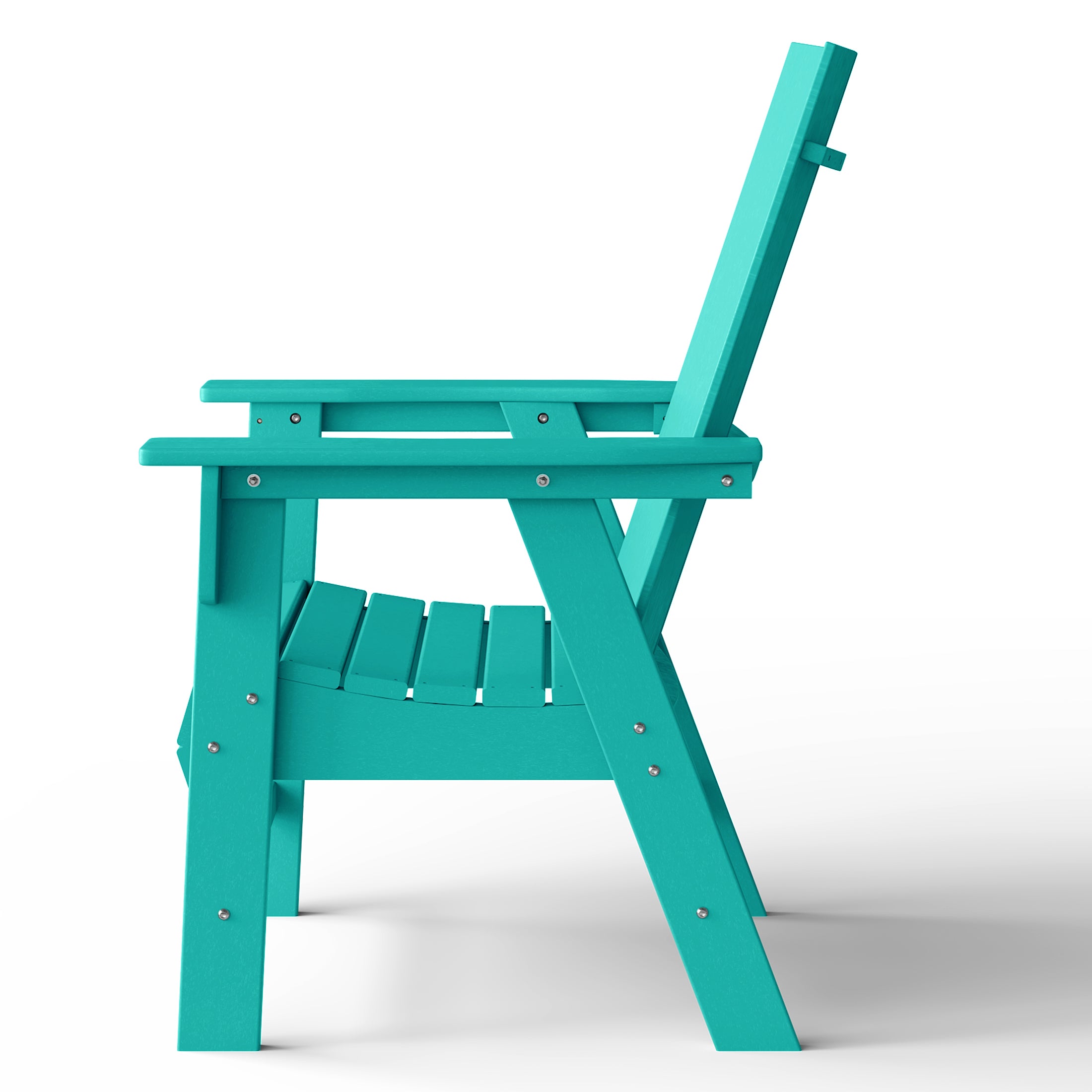 Palms Outdoor Patio HDPE Plastic Modern Adirondack Dining Chairs (Set of 2)