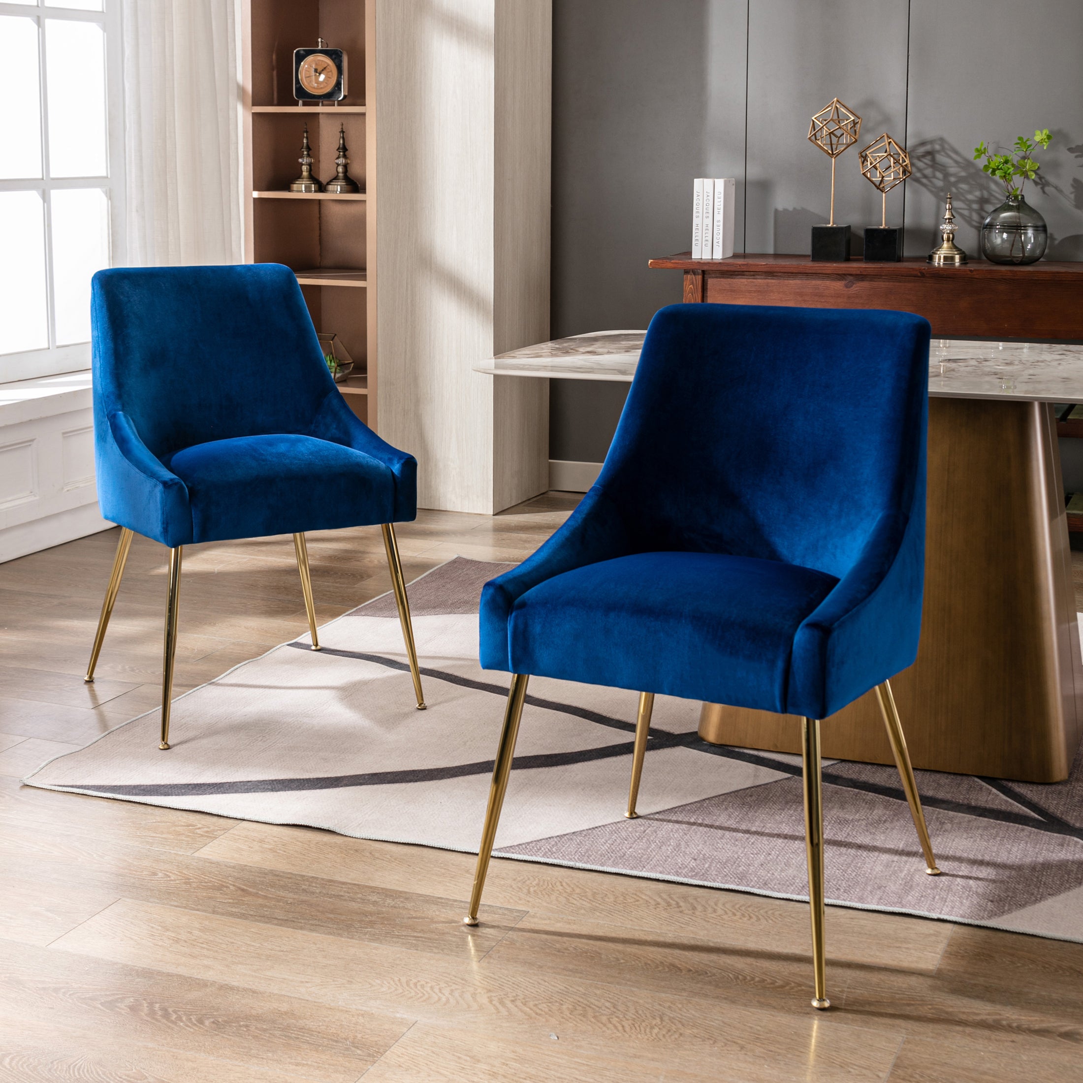 Makala Upholstered Velvet Accent Chair (Set of 2)