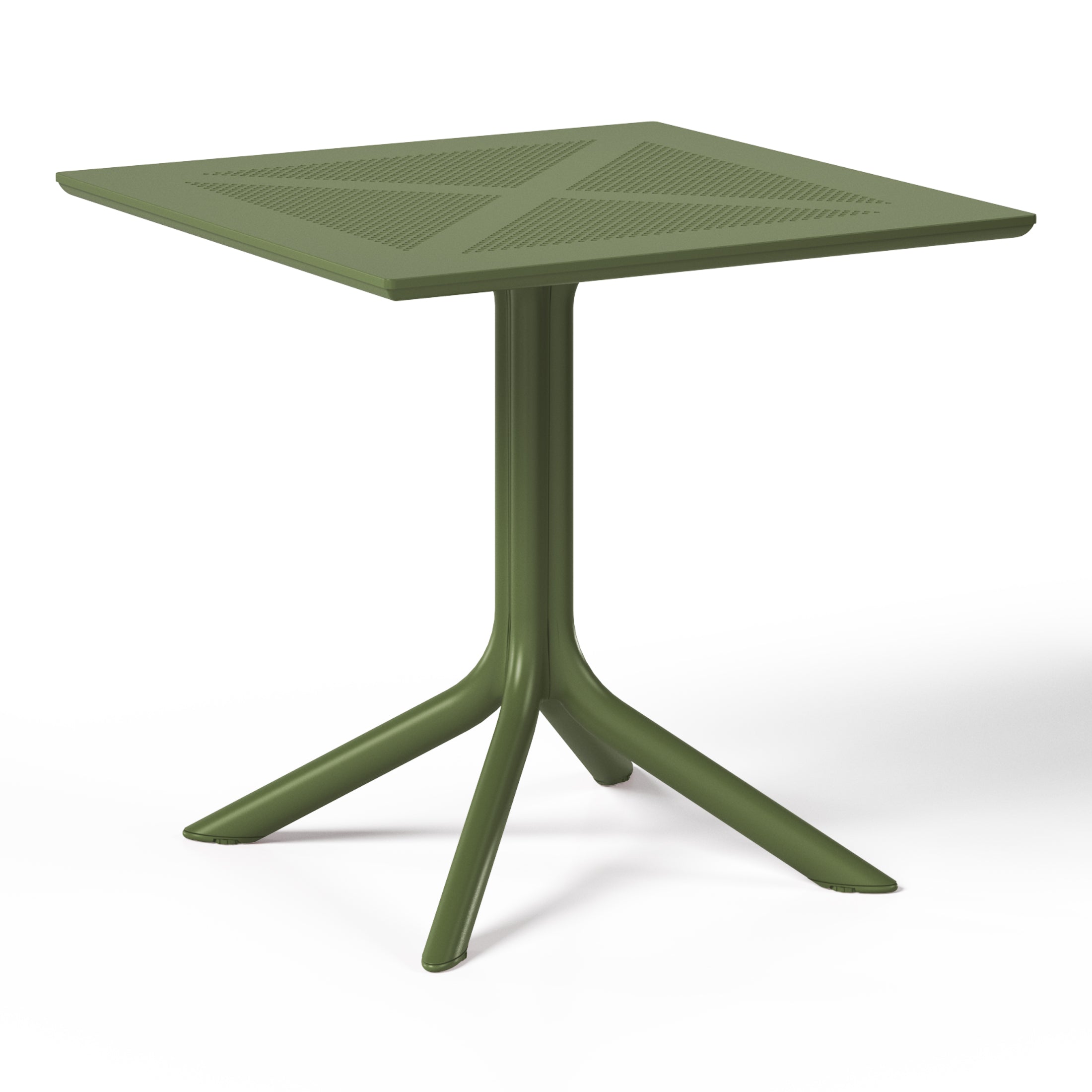 Sunshine 31.5" Square Plastic Outdoor Patio Dining Table for 4