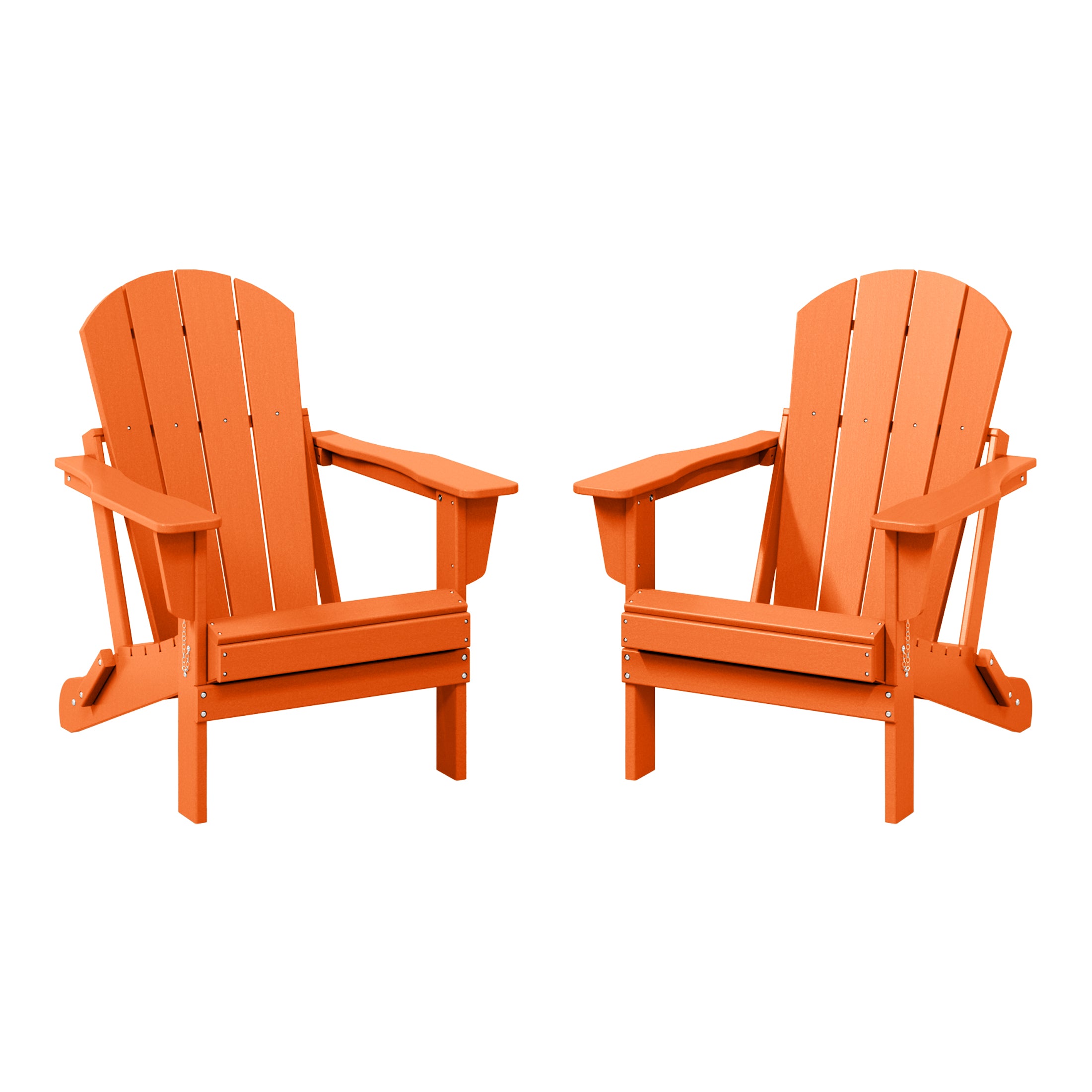 Paradise Westintrends 2 piece set outdoor folding Poly Adirondack chair