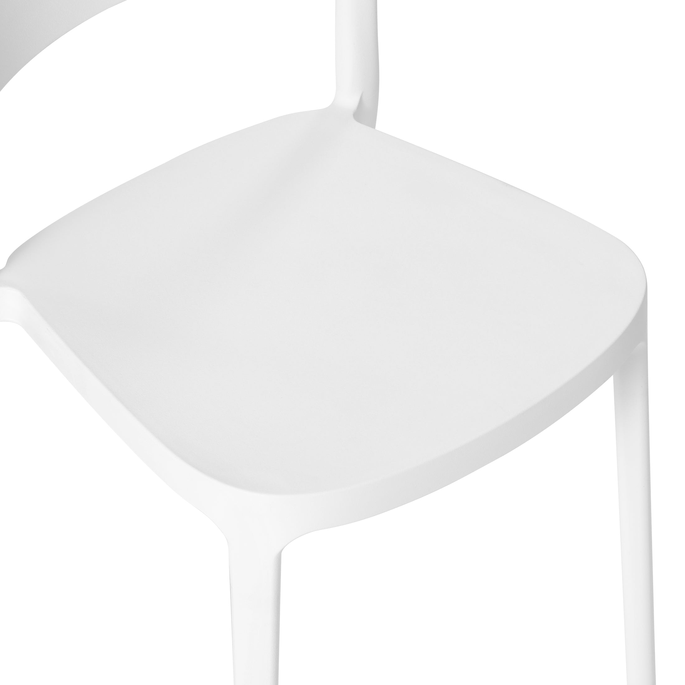 Sunshine Outdoor Modern Stackable Plastic Patio Dining Chairs (Set of 2)
