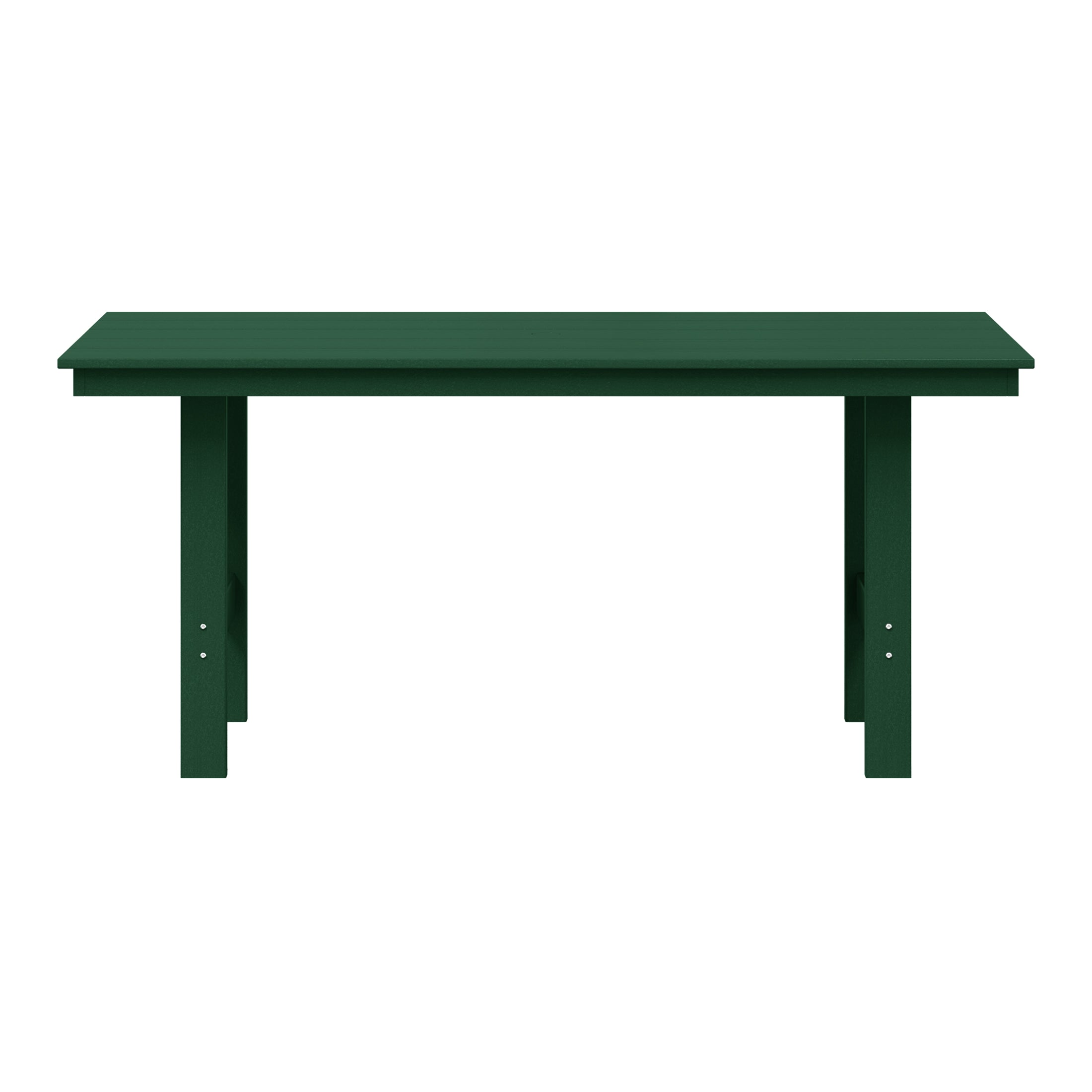 Palms Outdoor Modern HDPE 66" Wide Rectangle Patio Dining Table for 6