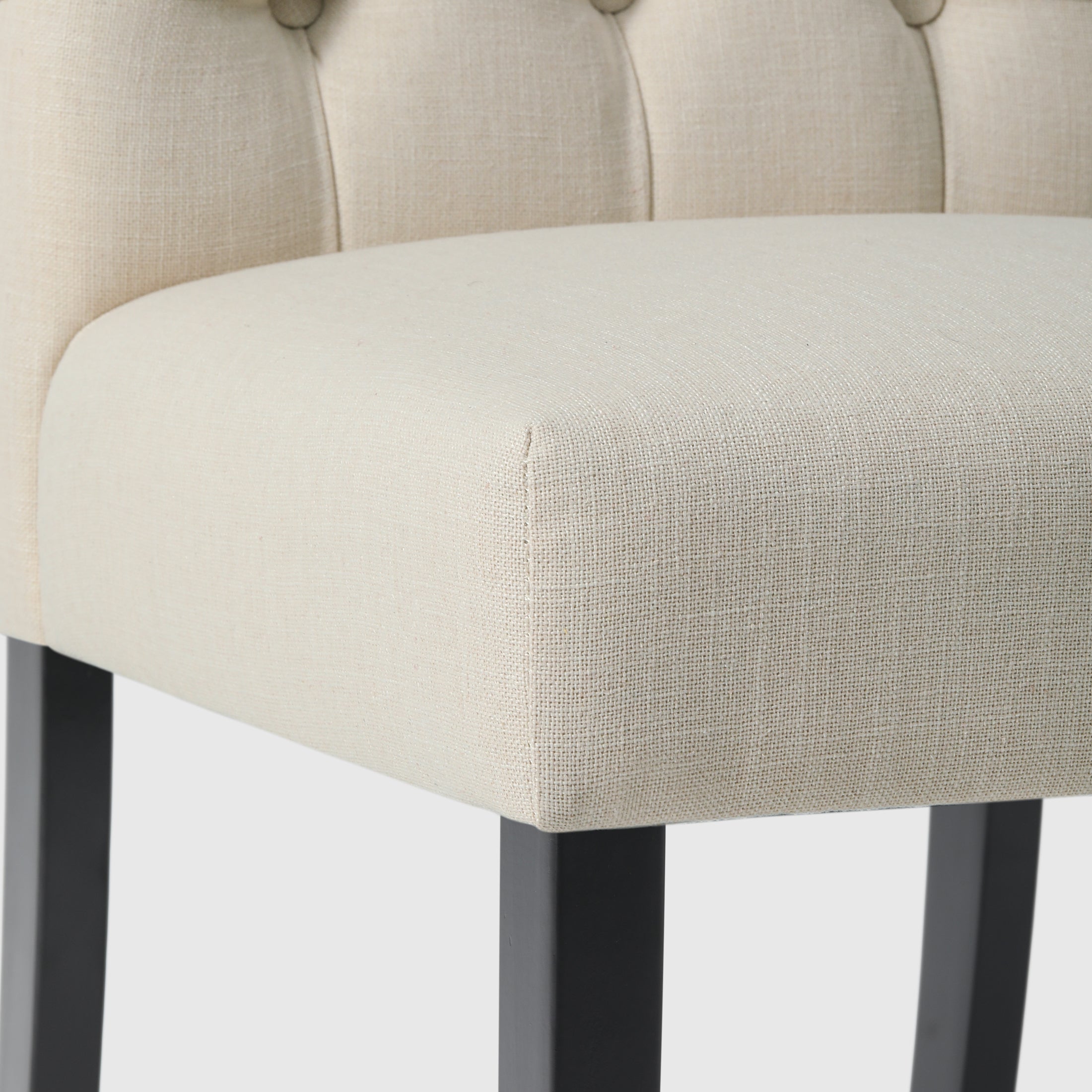 Bellmount Linen fabric tufted upholstered side chair