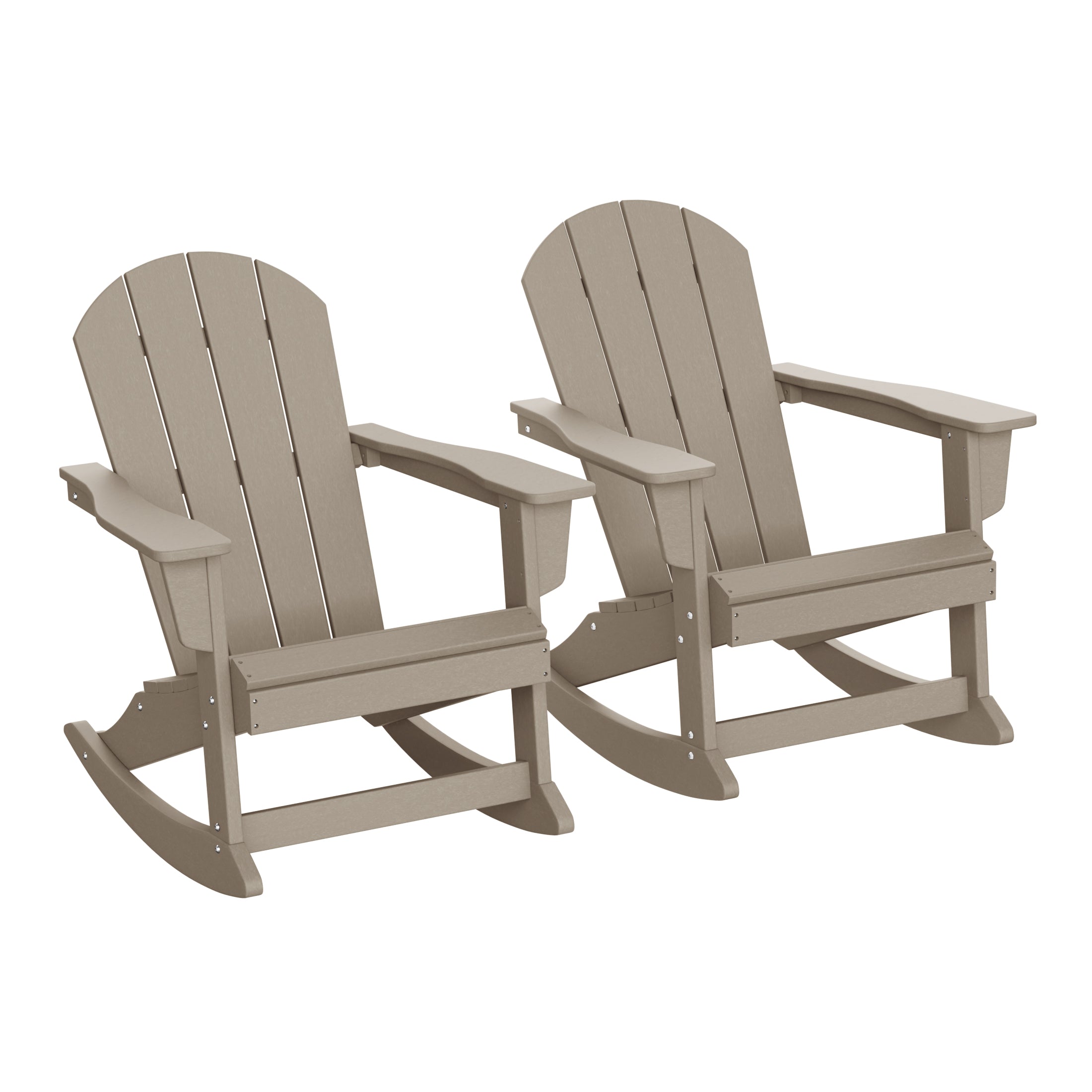 Paradise 2 piece set Outdoor / Patio Poly Adirondack rocking chairs ( 2 seater )