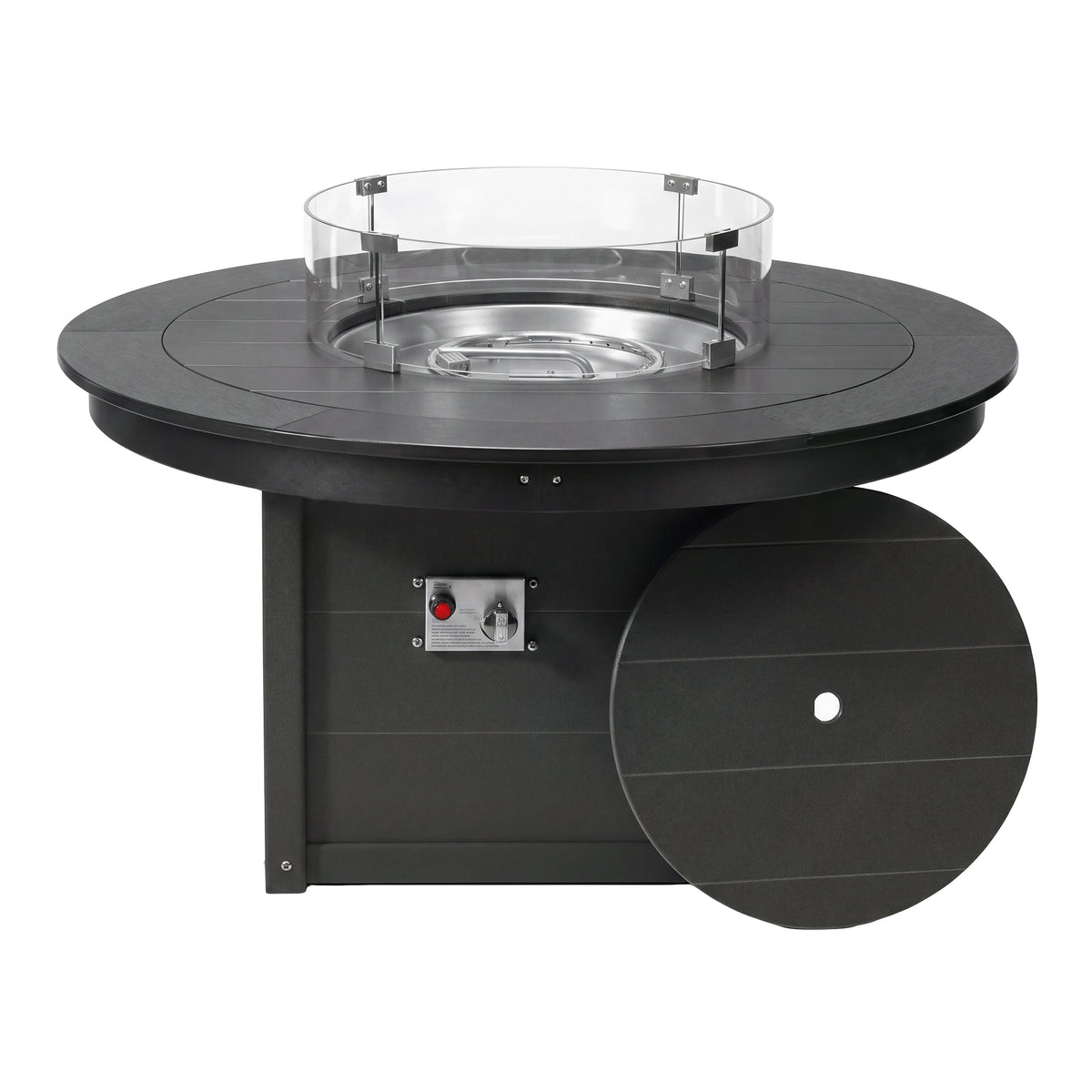 Sol 47" Modern Outdoor 55,000 BTU Patio Propane Round Fire Pit Table
