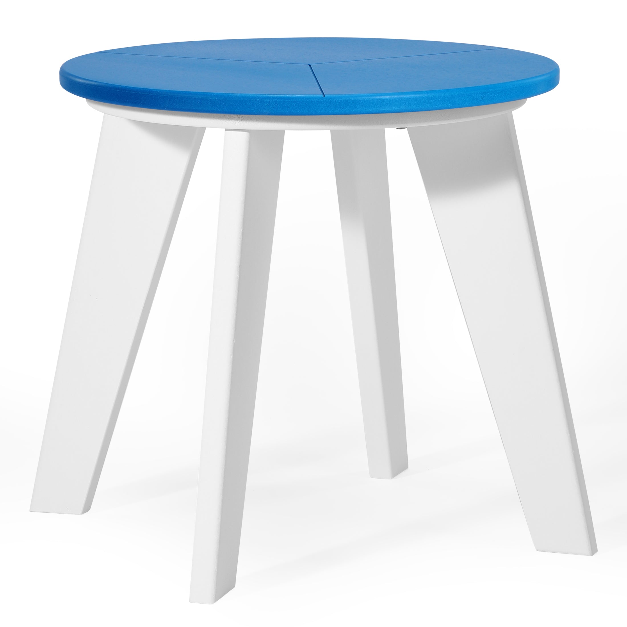 Seaside HDPE Plastic Outdoor Round Adirondack Patio Side Table