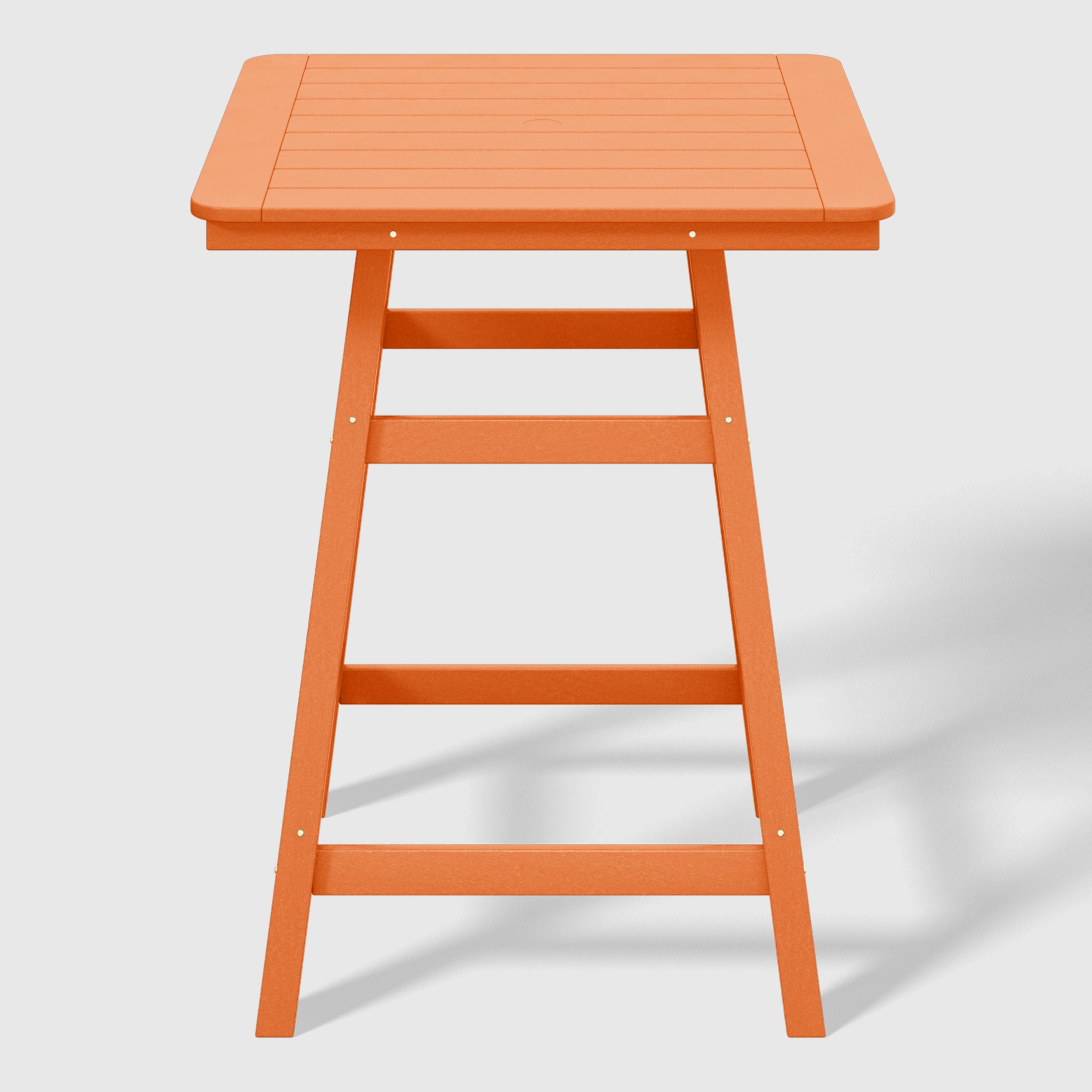 Paradise 30" Square Outdoor Patio Counter High Bistro Bar Table With Umbrella Hole