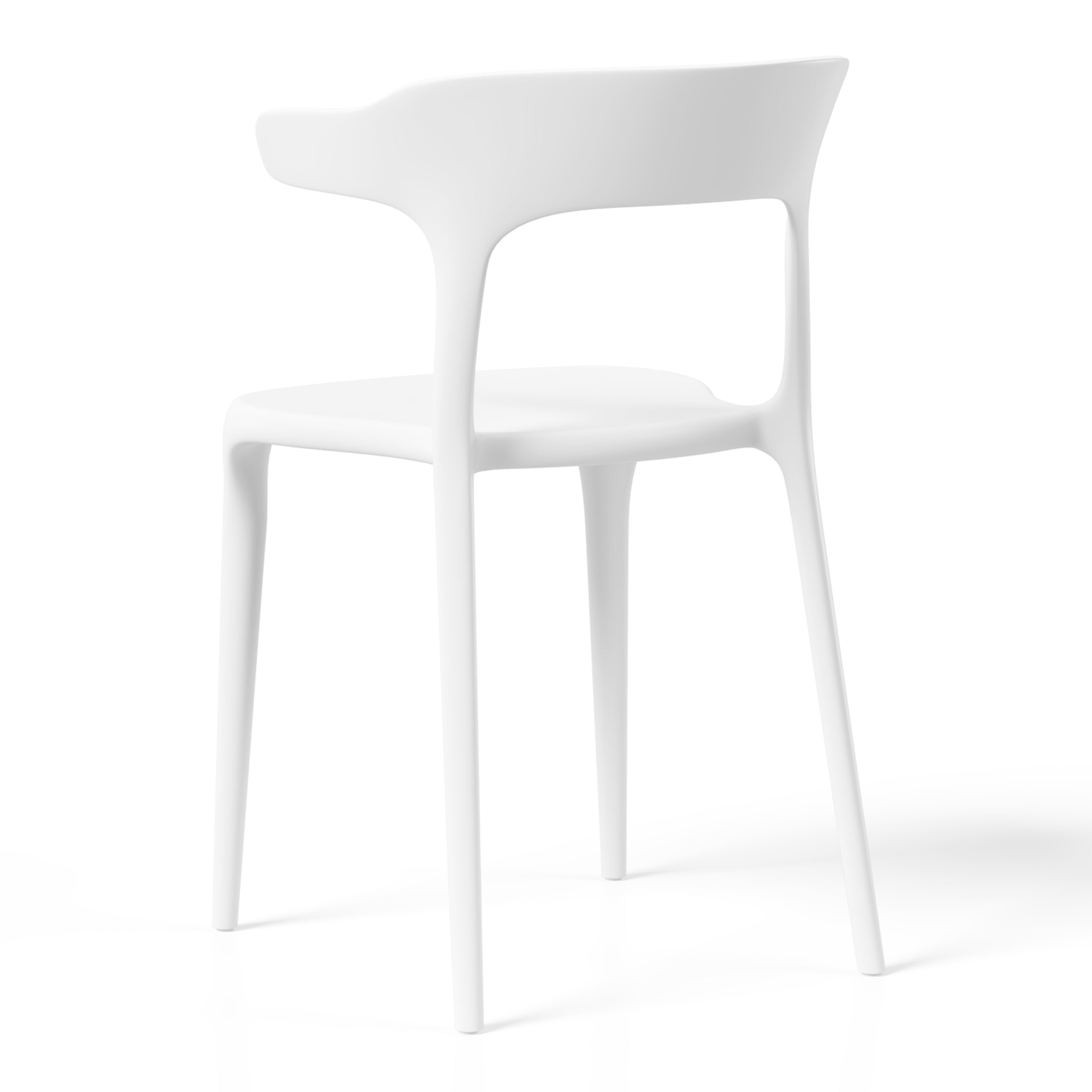 Sunshine Modern Stackable Resin Plastic Patio Dining Chair (Set of 2)