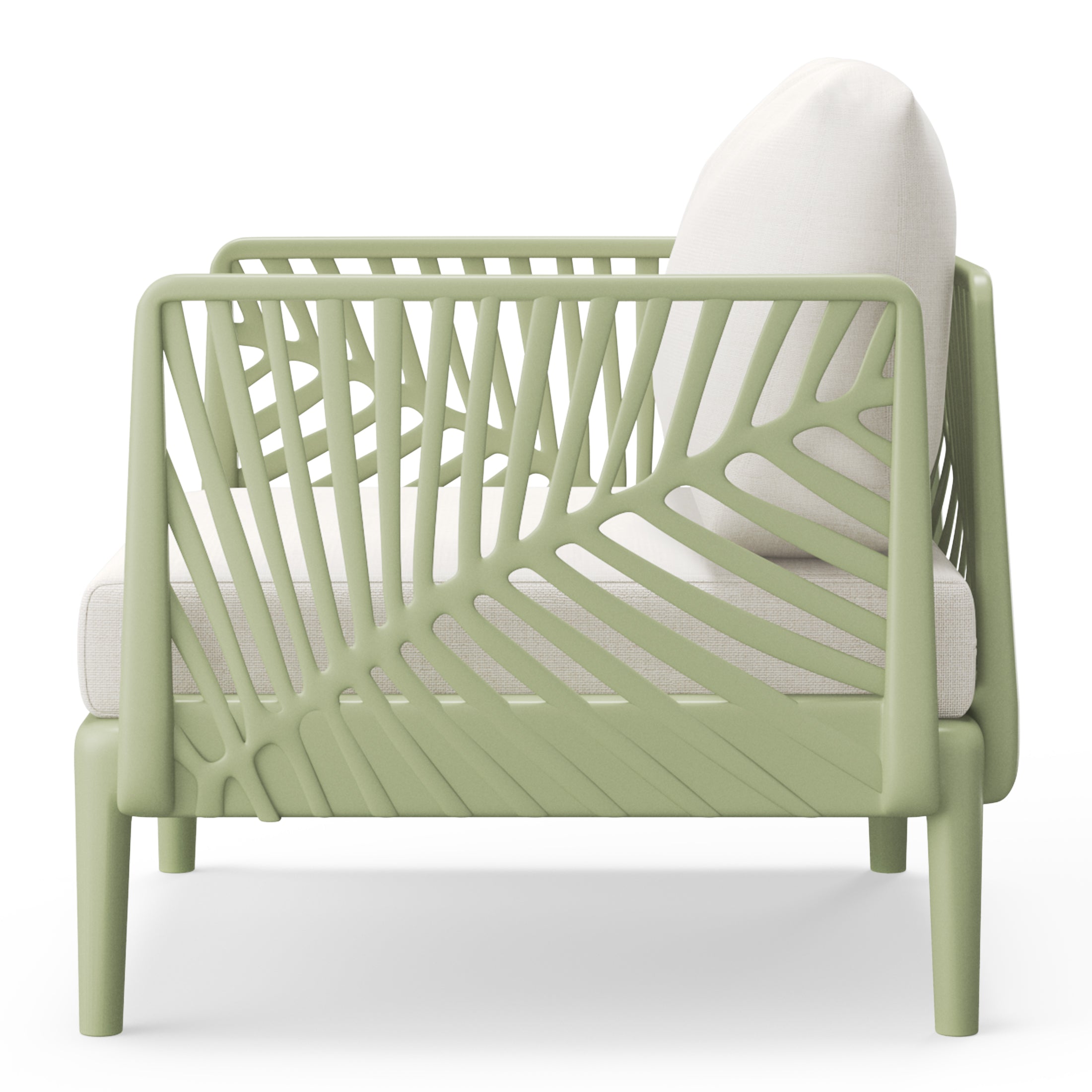 Sunshine Modern Outdoor Polypropylene Resin Deep Seating Patio Club Chair