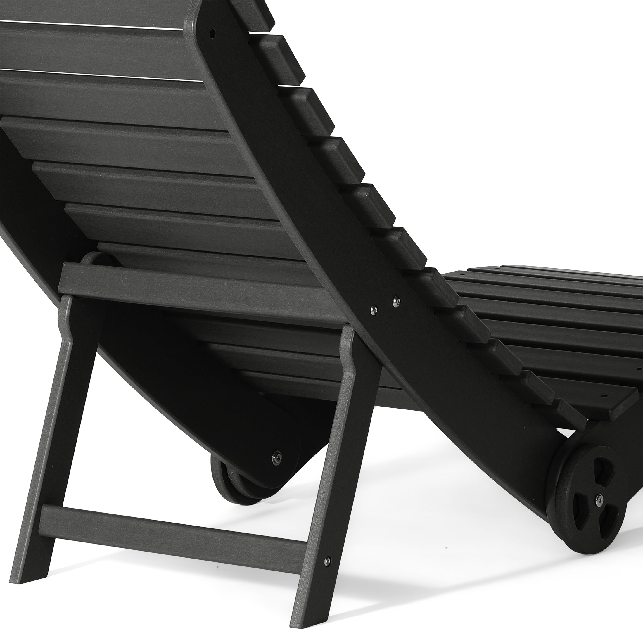 Outdoor HDPE In-Pool Patio Chaise Lounge Chair With Wheels