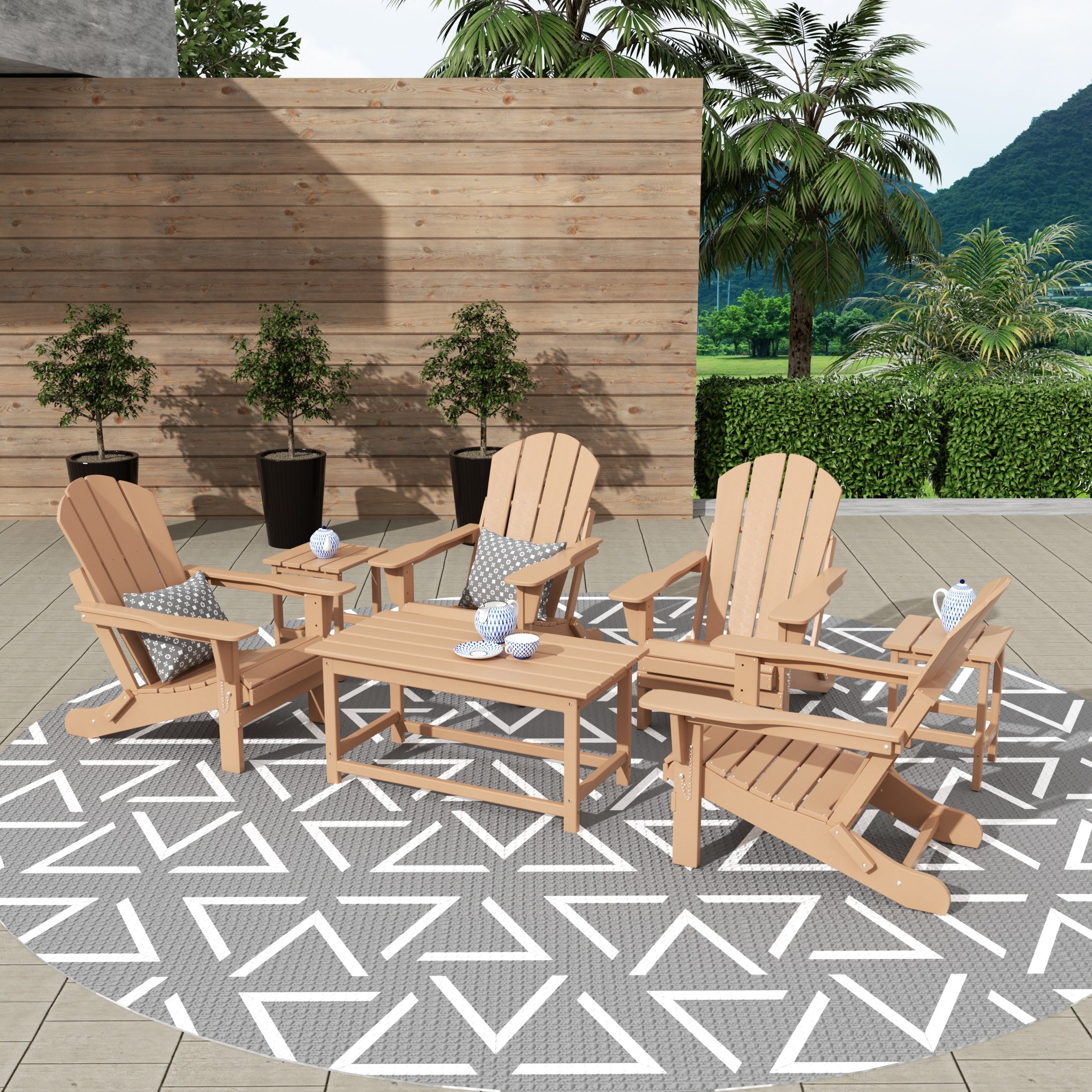 Paradise 3-Piece set outdoor Coffee and Side table for Adirondack chair