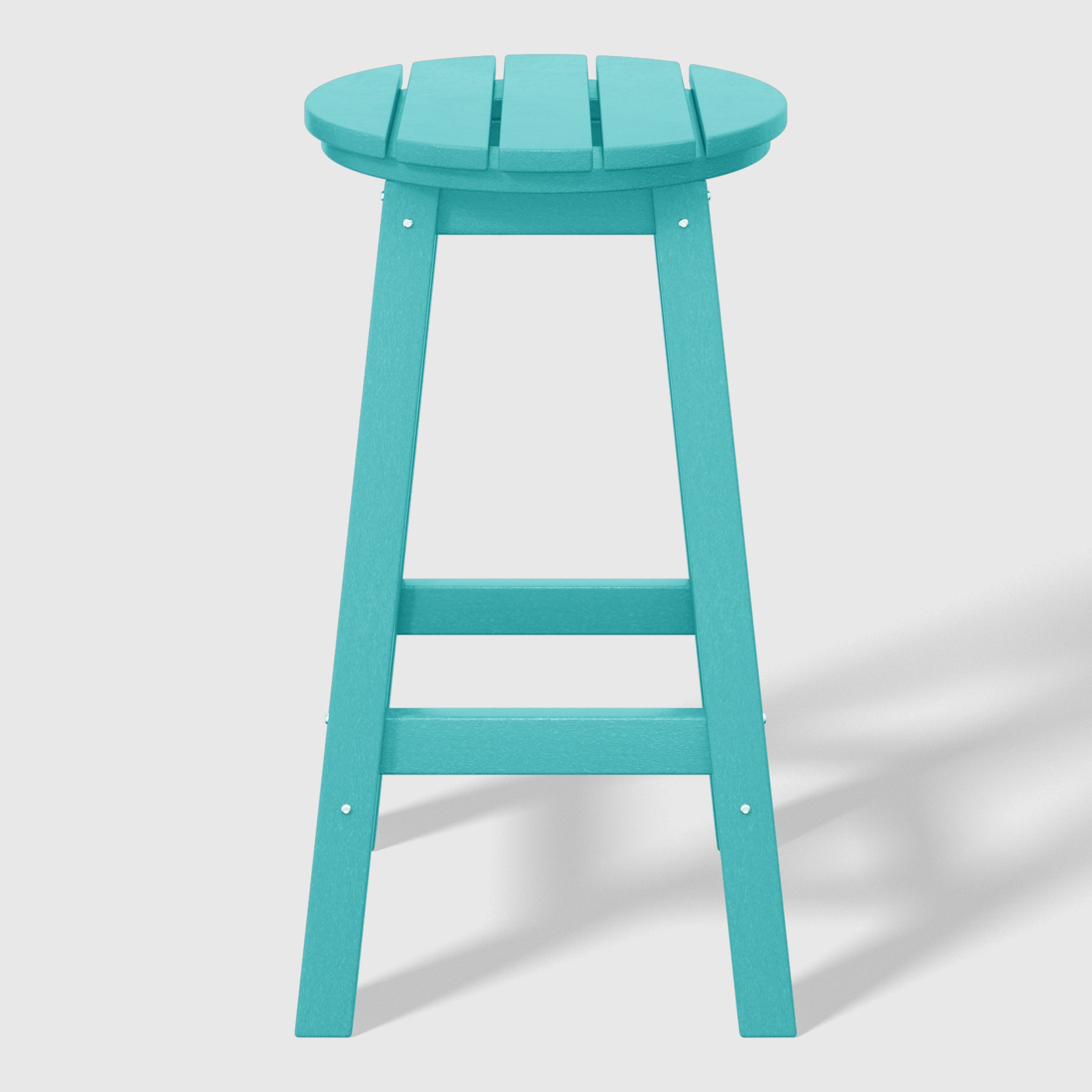 Paradise 24" HDPE Outdoor Patio Round Counter Height Bar Stool Set of 3