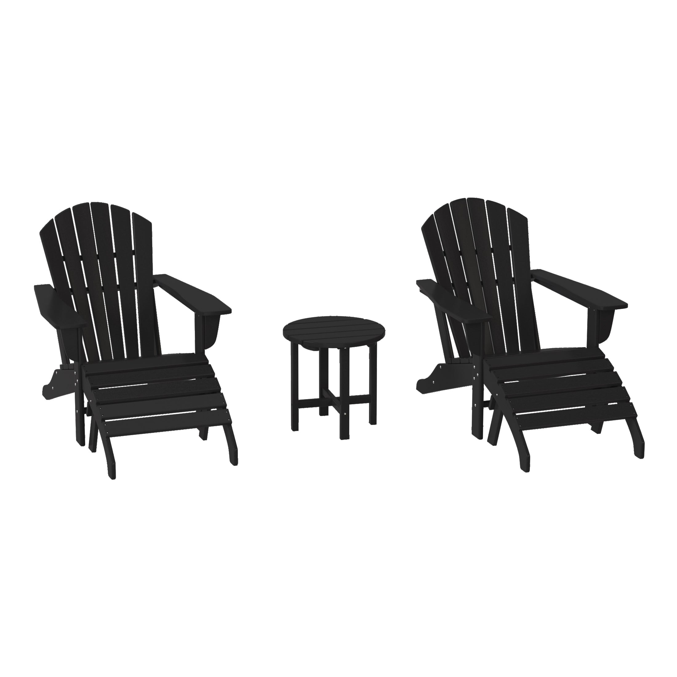 Portside Outdoor Adirondack Chair With Ottoman And Side Table 5-Piece Set