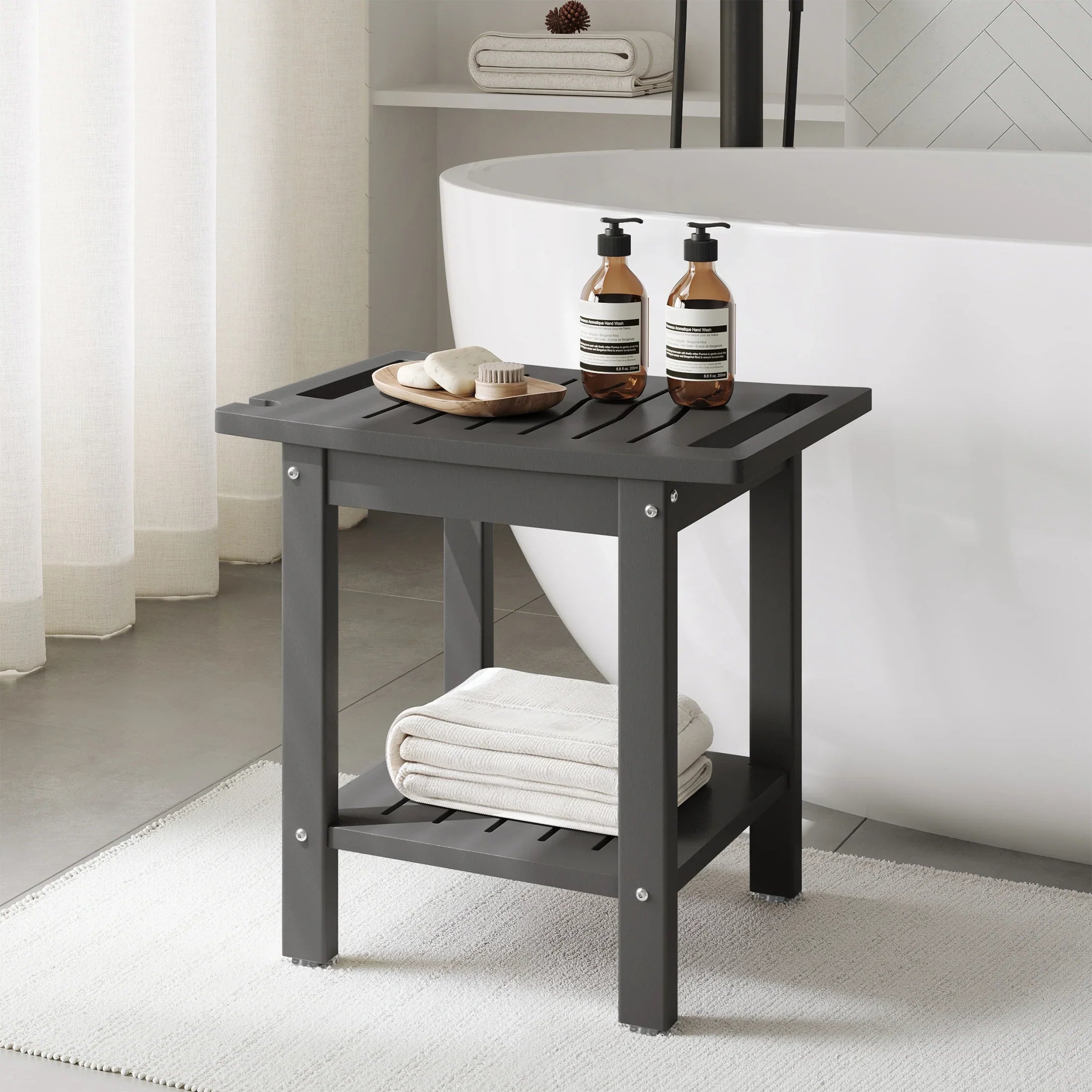 Ventura HDPE Poly Plastic Waterproof Bathroom Shower Bench