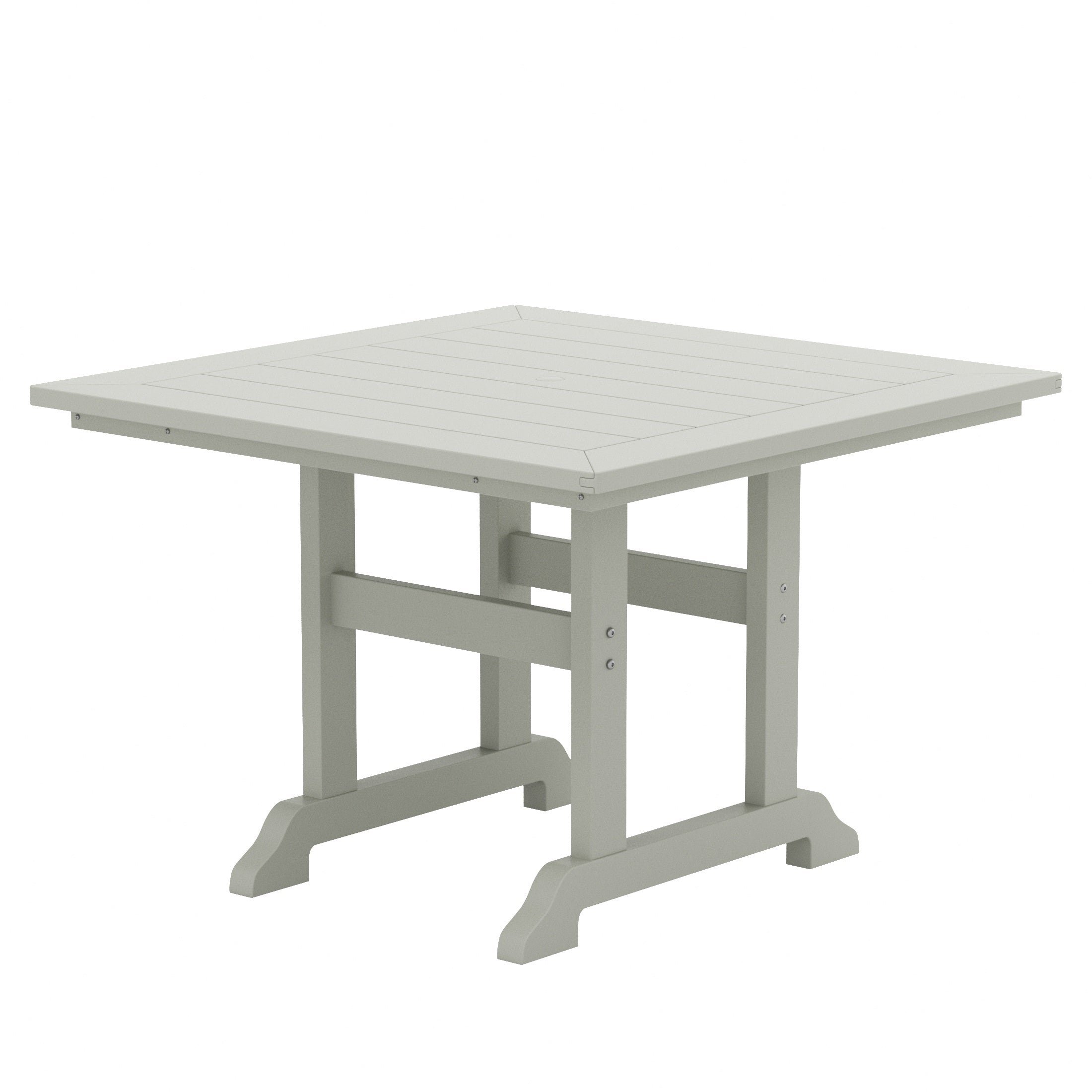 Paradise 5-Piece HDPE Square Patio Dining Table Set with Foldable Chairs