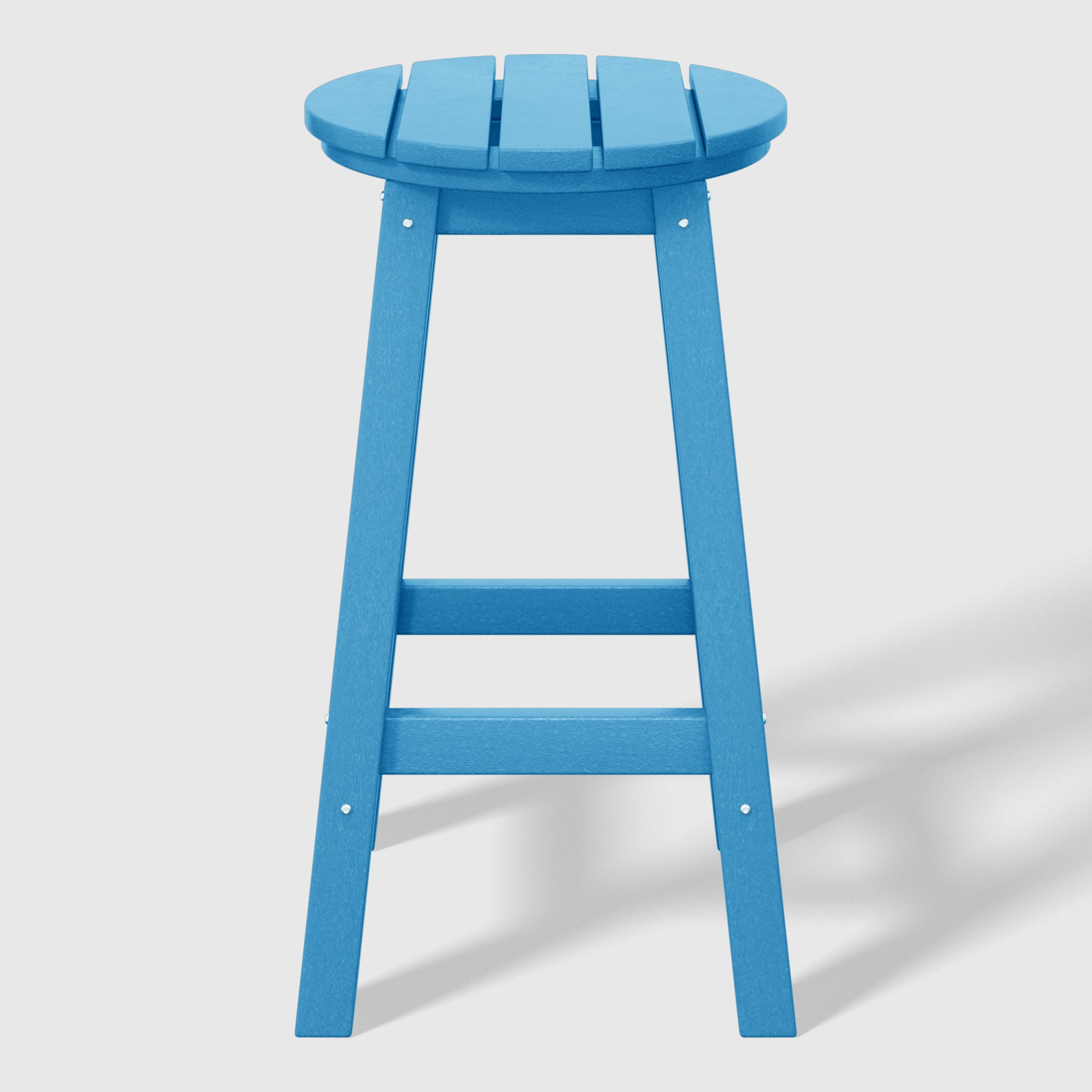 Paradise 24" HDPE Outdoor Patio Round Counter Height Bar Stool Set of 2