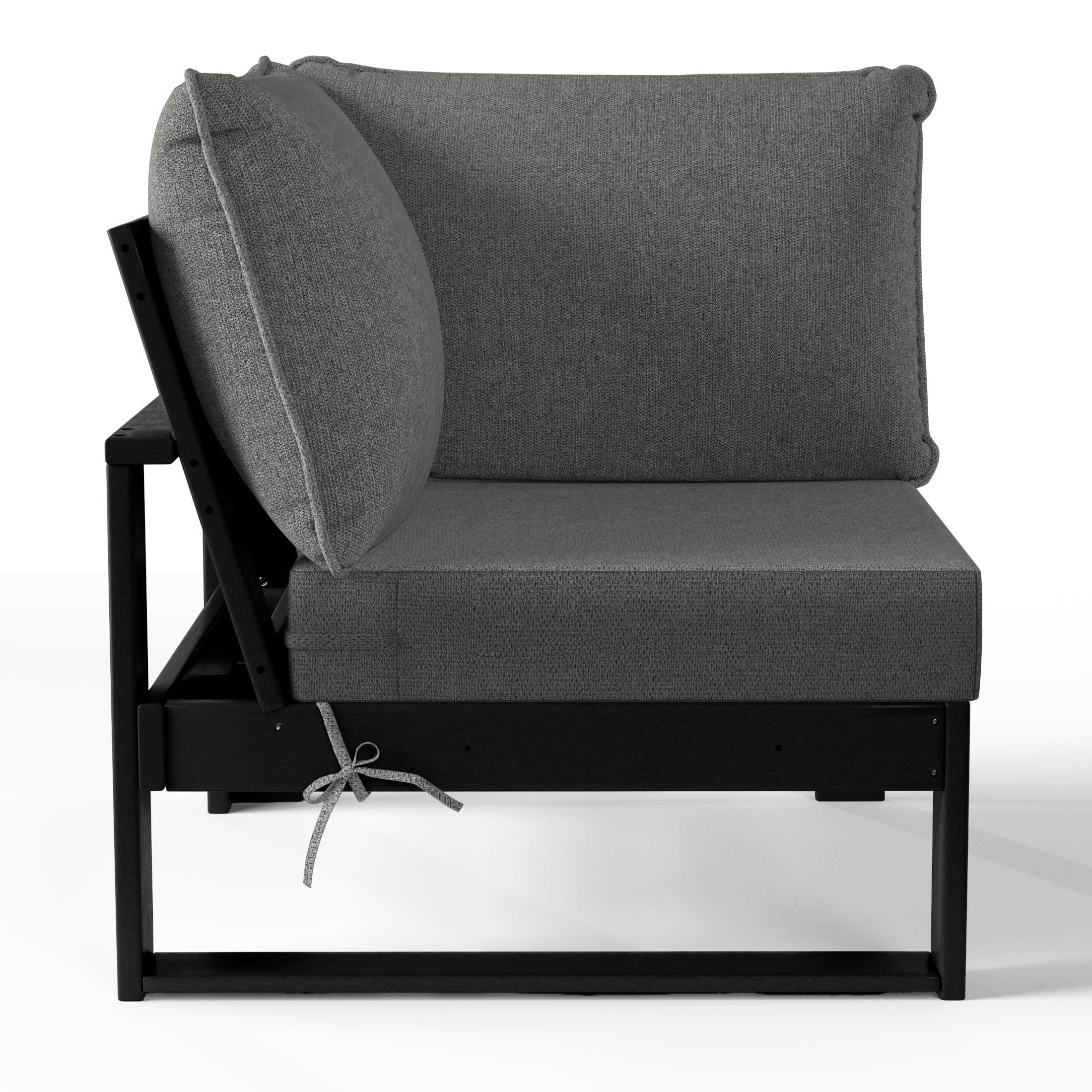 Rockaway Outdoor HDPE Sectional Corner Sofa Seat with Water-Proof Cushions
