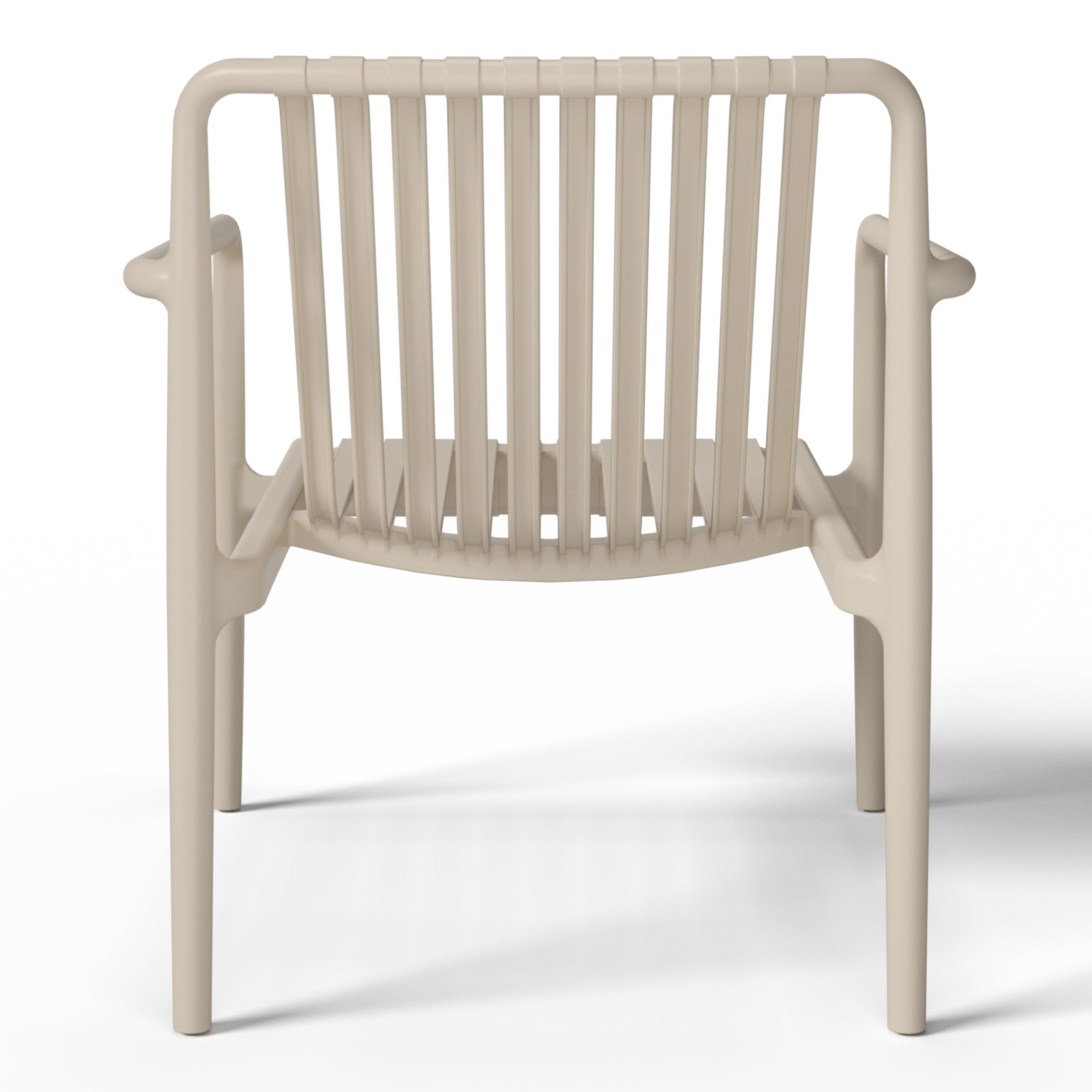 Sunshine Outdoor Modern Stackable Plastic Patio Club Armchairs (Set of 2)