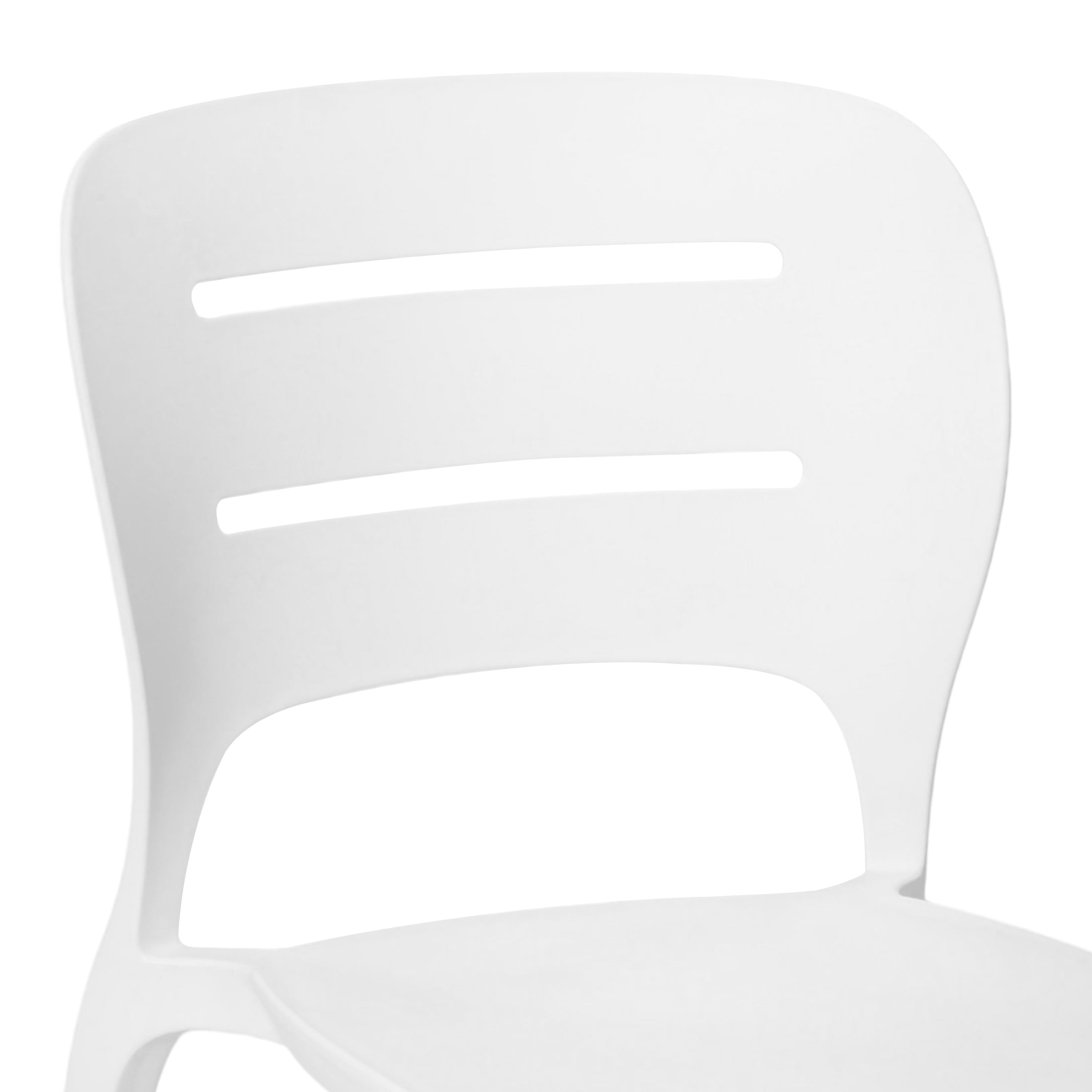 Sunshine Outdoor Modern Stackable Plastic Patio Dining Side Chairs (Set of 2)