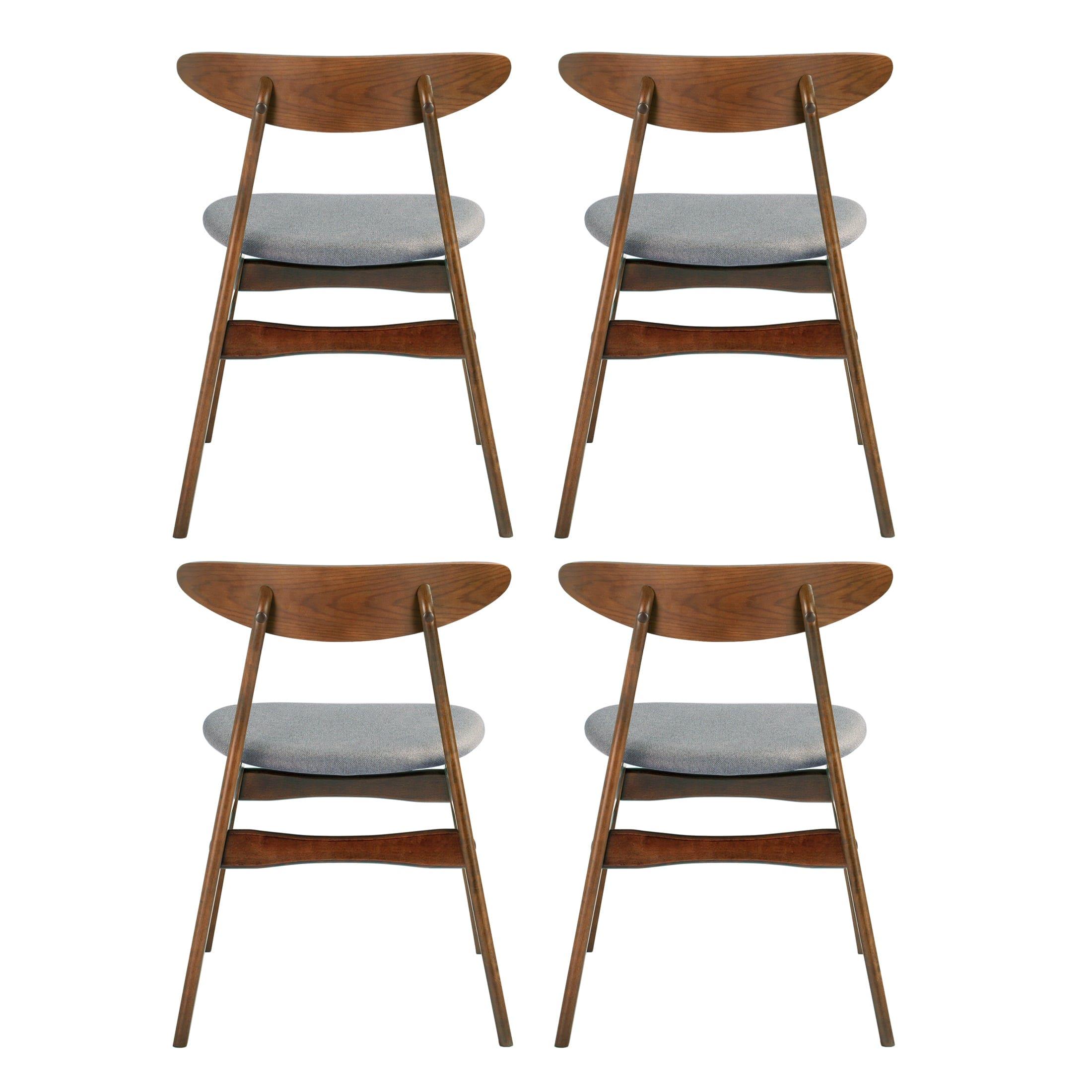 Scarsdale 5-Piece Dining Table Set Solid Wood Dining Table with Upholstered Dining Chairs - Costaelm
