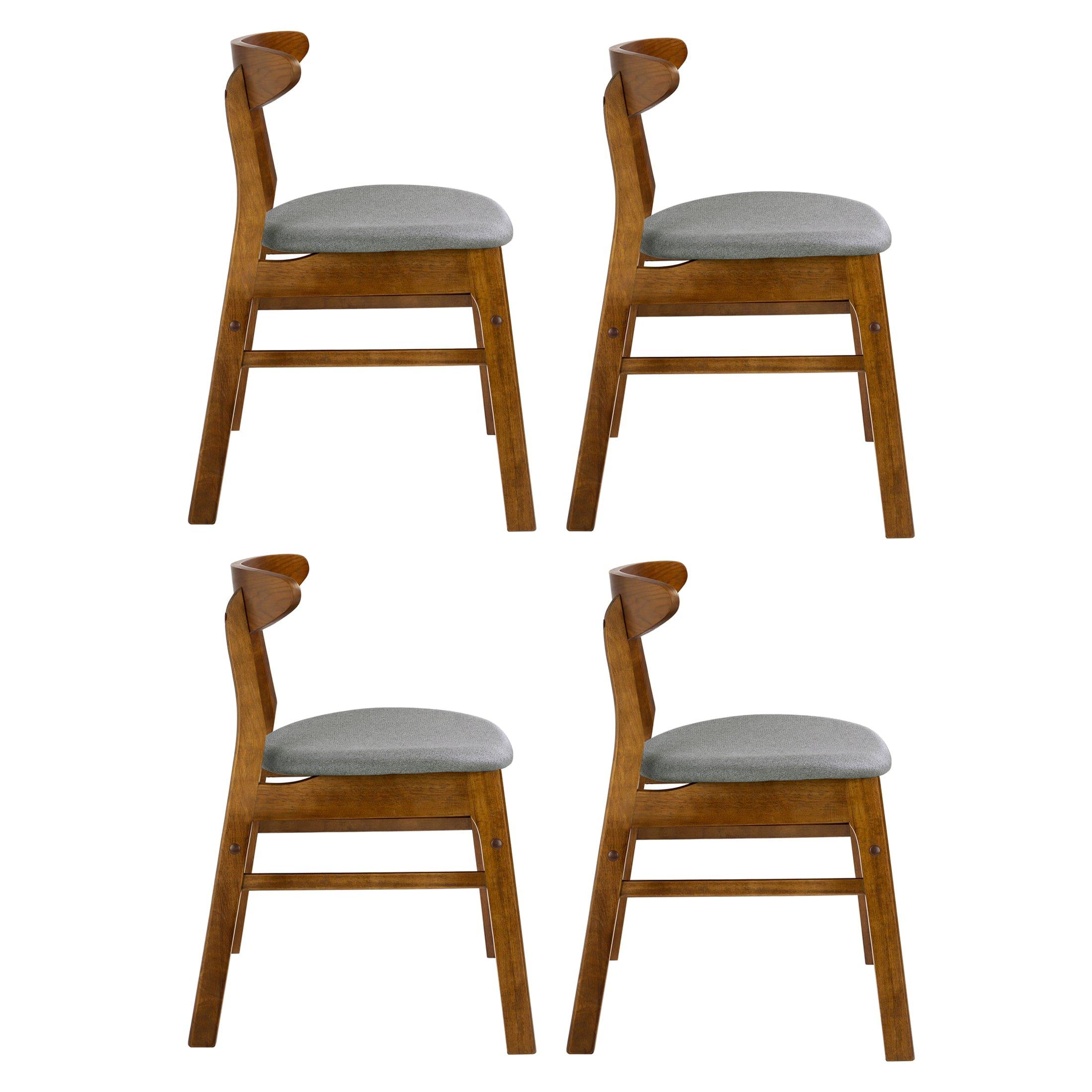 Scarsdale 5-Piece Dining Table Set Solid Wood Dining Table with Upholstered Dining Chairs - Costaelm