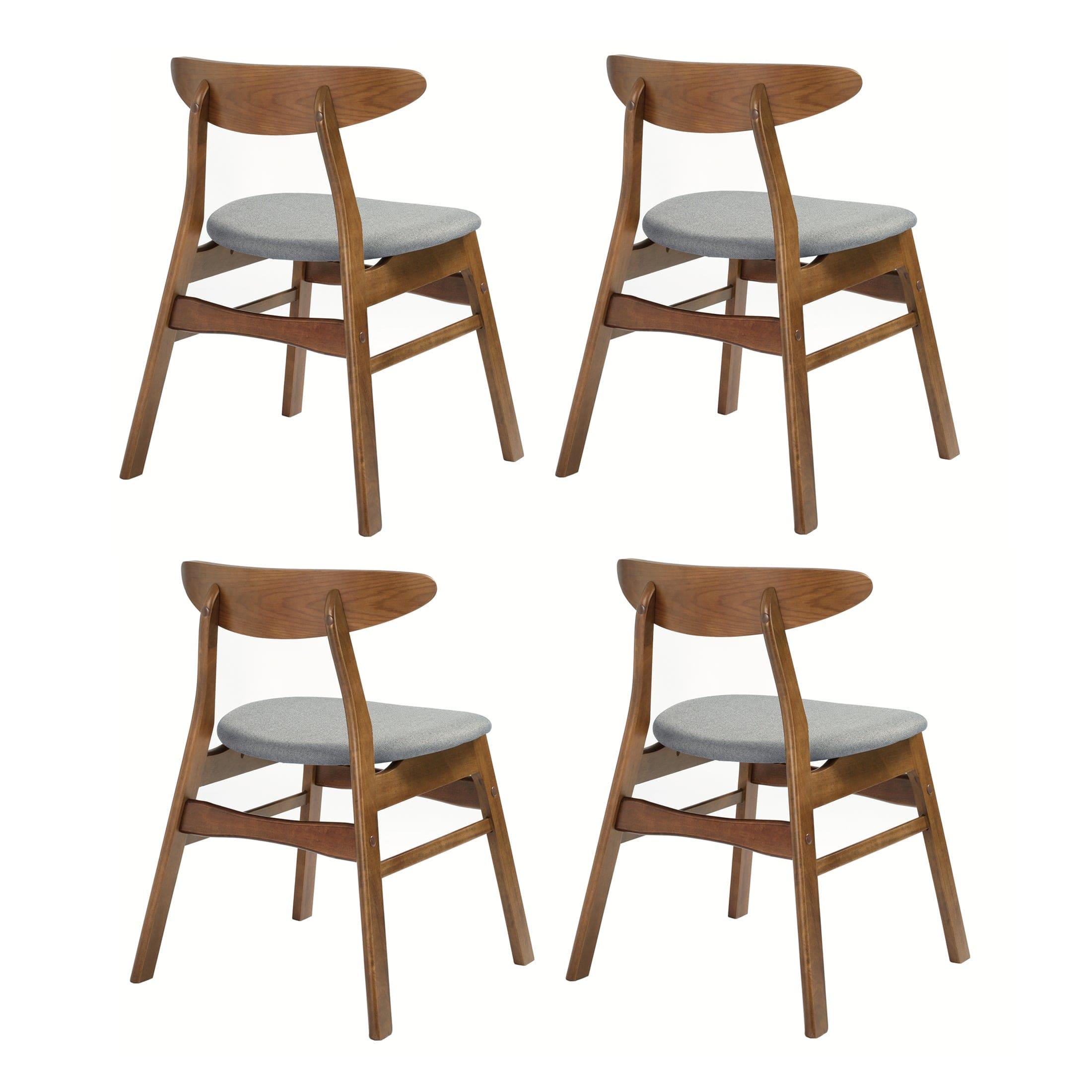 Scarsdale 5-Piece Dining Table Set Solid Wood Dining Table with Upholstered Dining Chairs - Costaelm