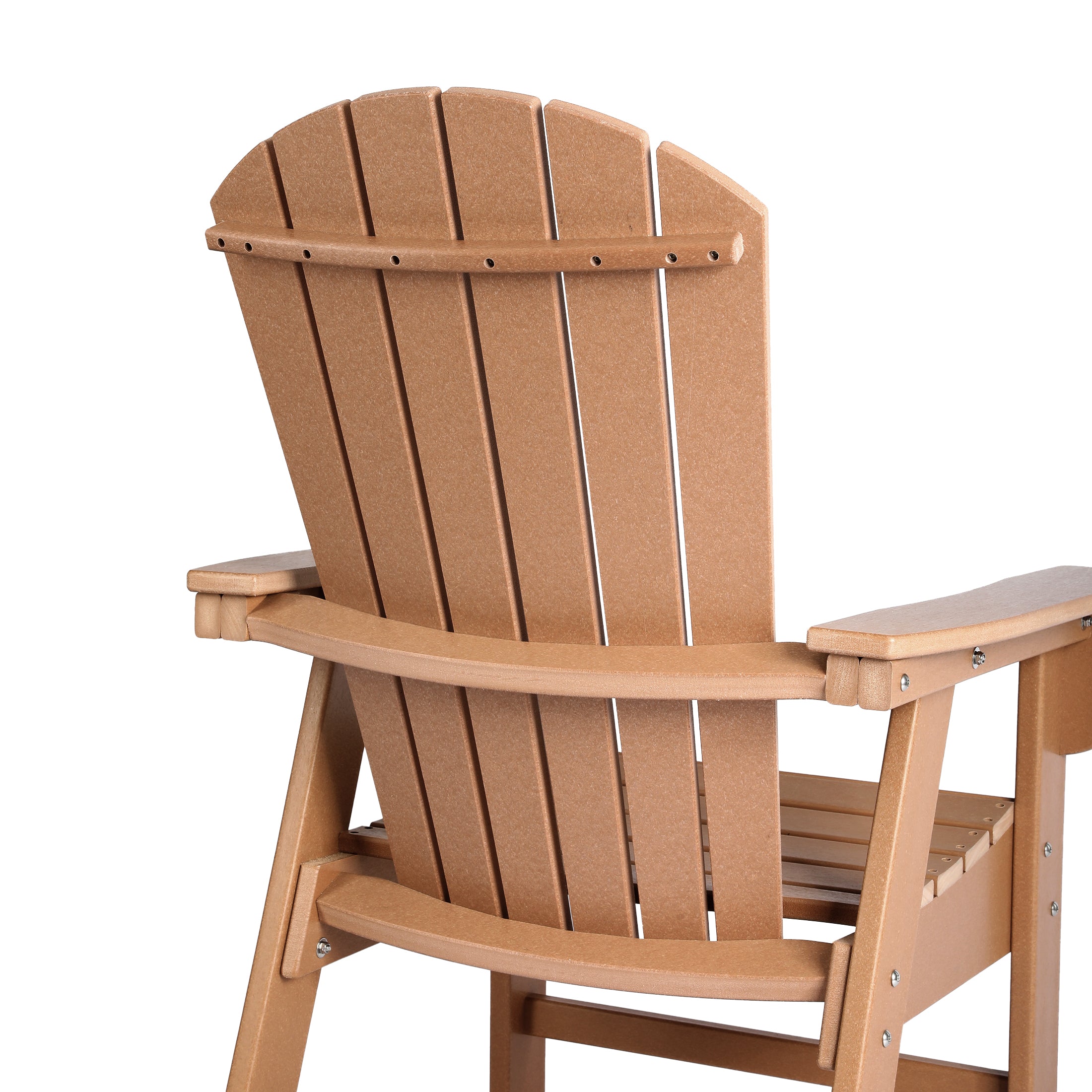 Portside Outdoor Modern HDPE Adirondack Patio Dining Chairs (Set of 2)
