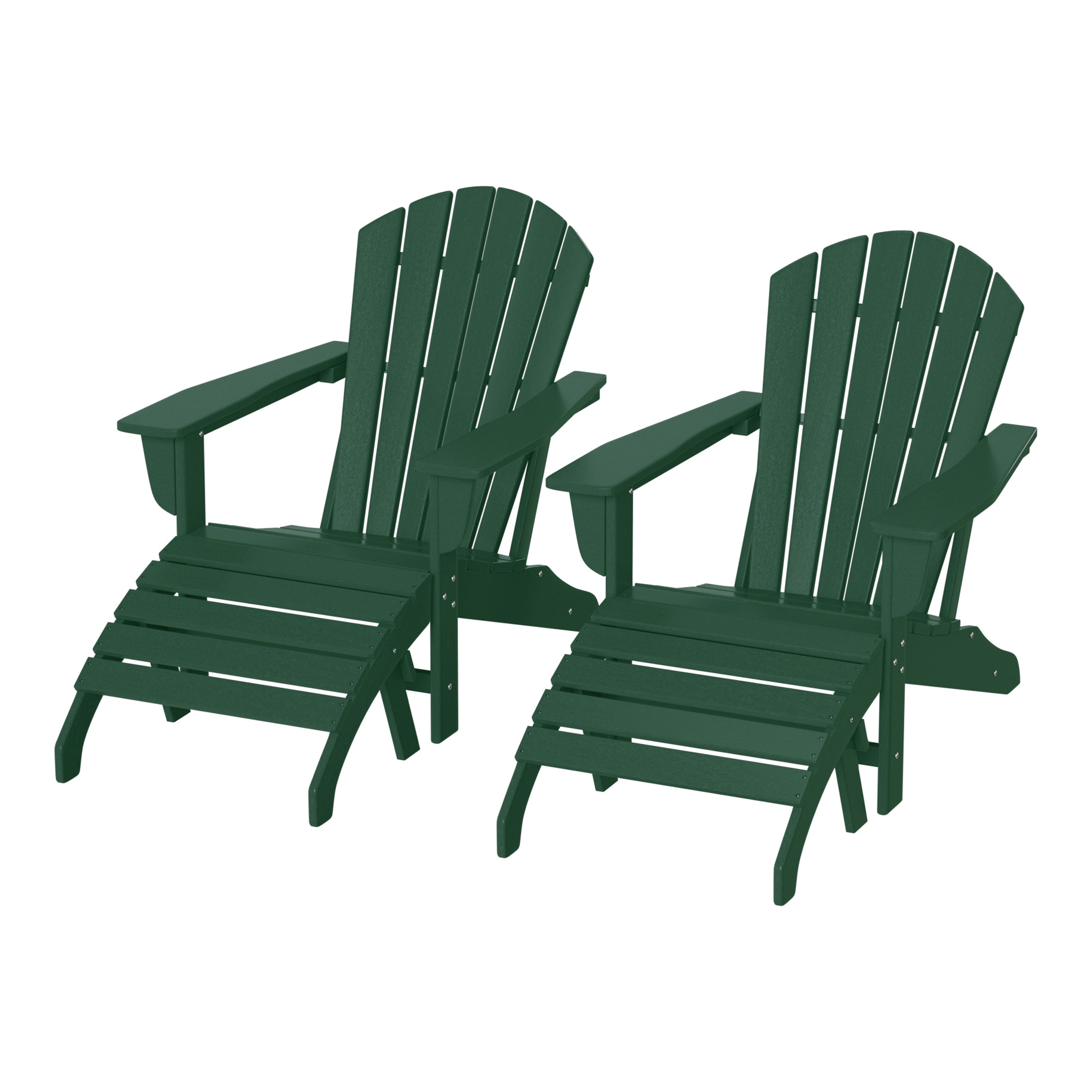 Portside Outdoor Adirondack Chair With Ottoman 4-Piece Set
