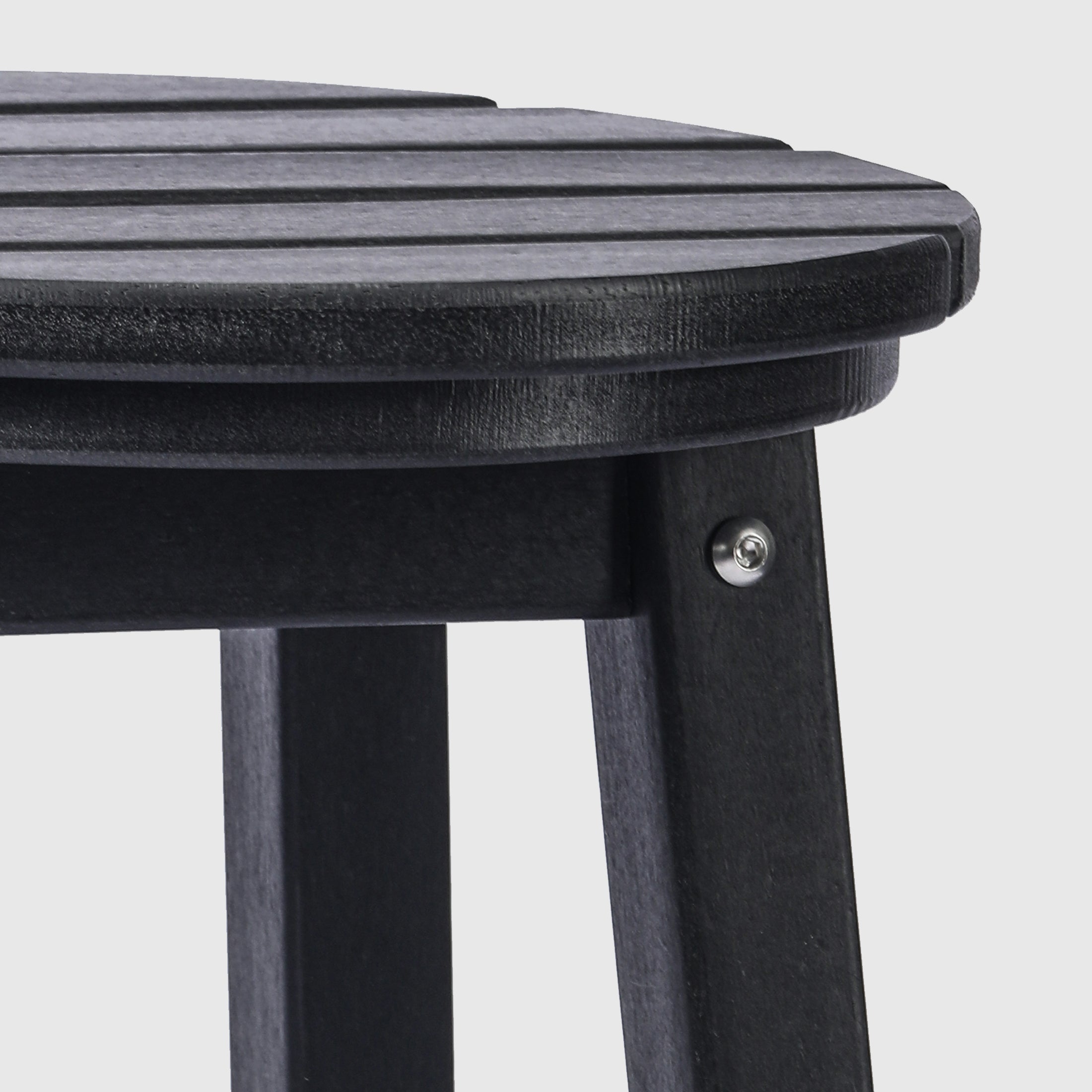 Paradise 24" HDPE Outdoor Patio Round Counter Height Bar Stool Set of 2