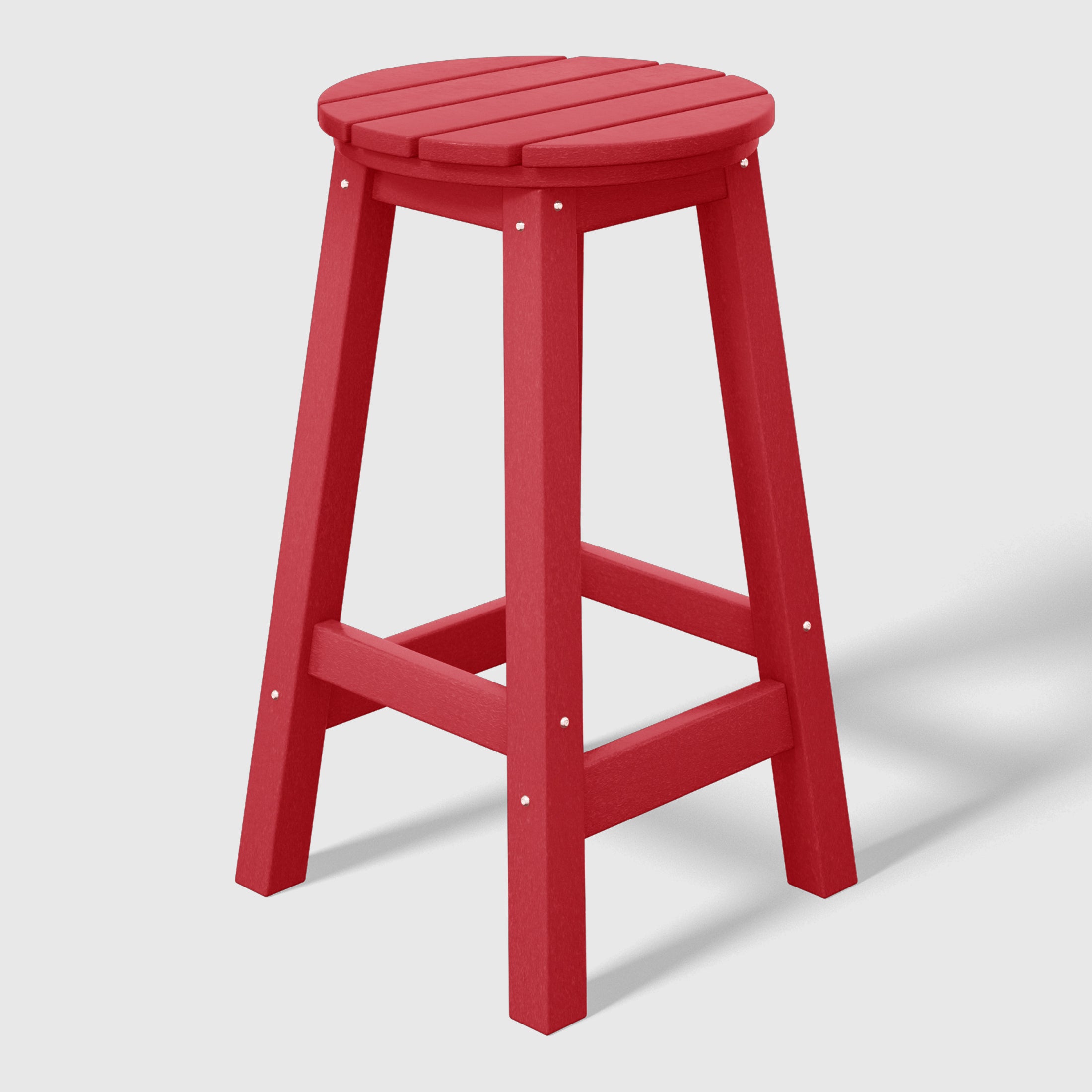Paradise 24" HDPE Outdoor Patio Round Counter Height Bar Stool Set of 2