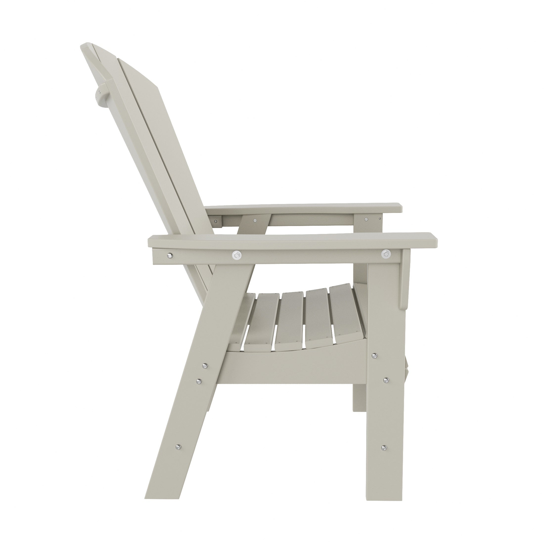 Paradise Malibu Outdoor Patio HDPE Plastic Adirondack Dining Chair