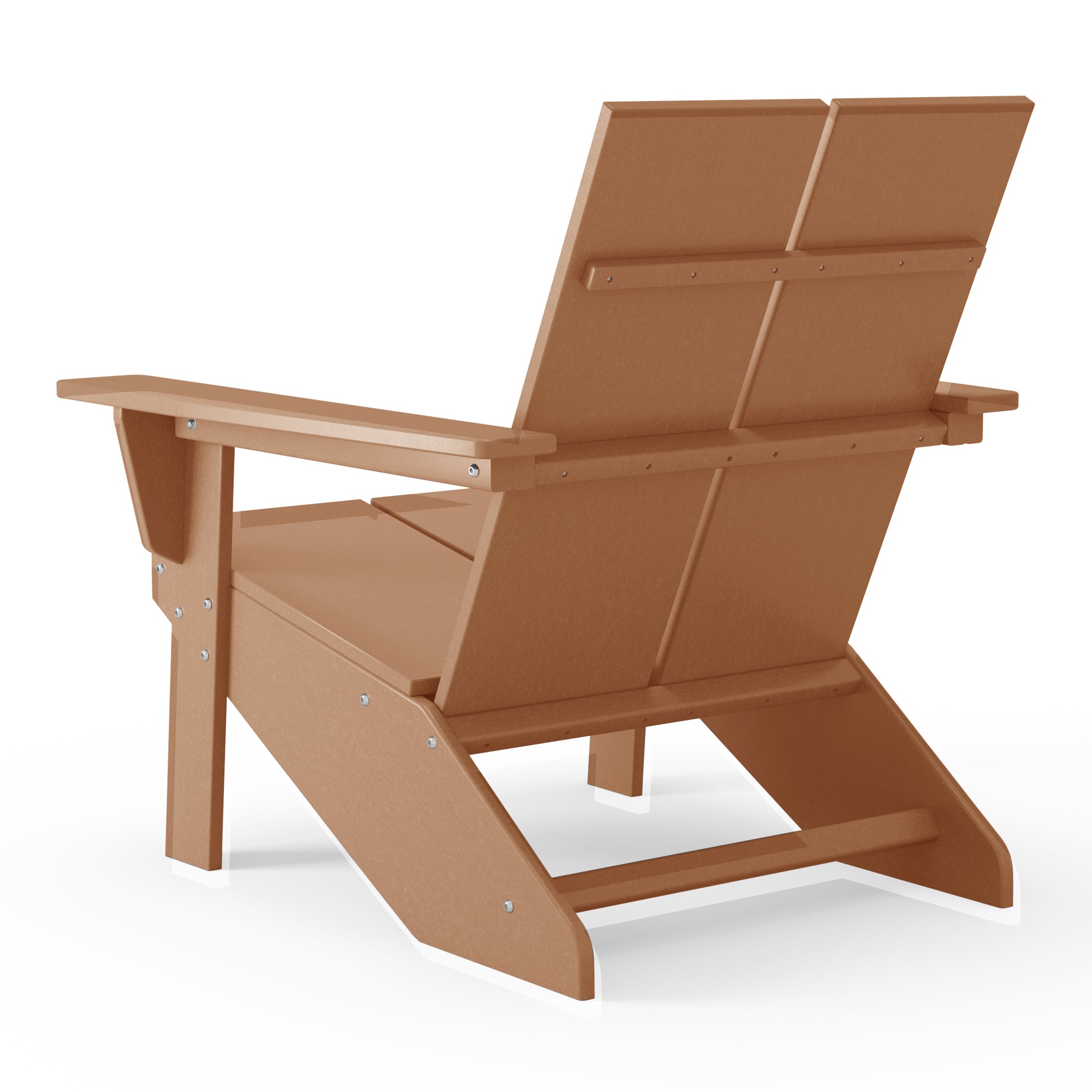 Seaview Outdoor HDPE Modern Adirondack Chair with Cup Holder (Set of 4)