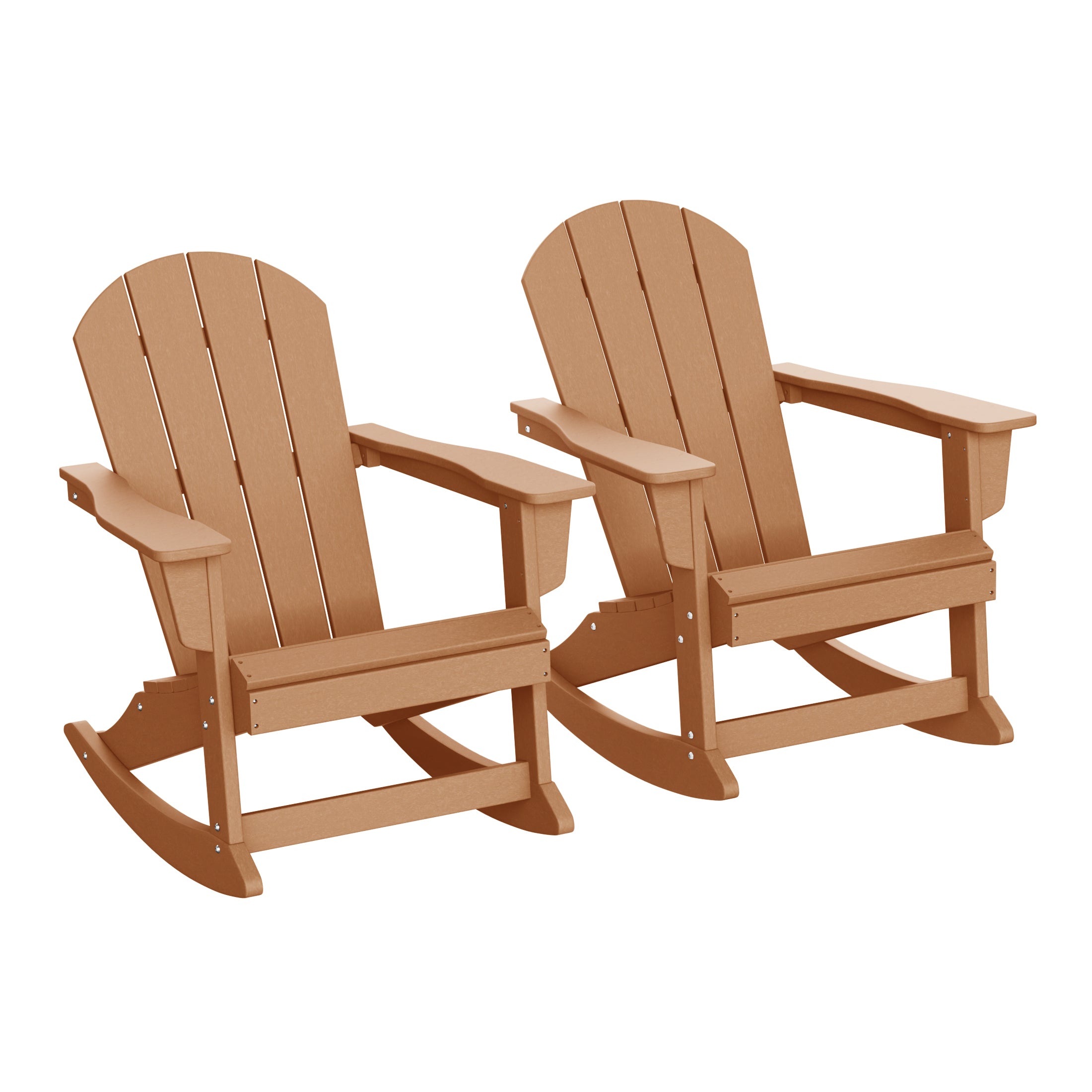 Paradise 2 piece set Outdoor / Patio Poly Adirondack rocking chairs ( 2 seater )