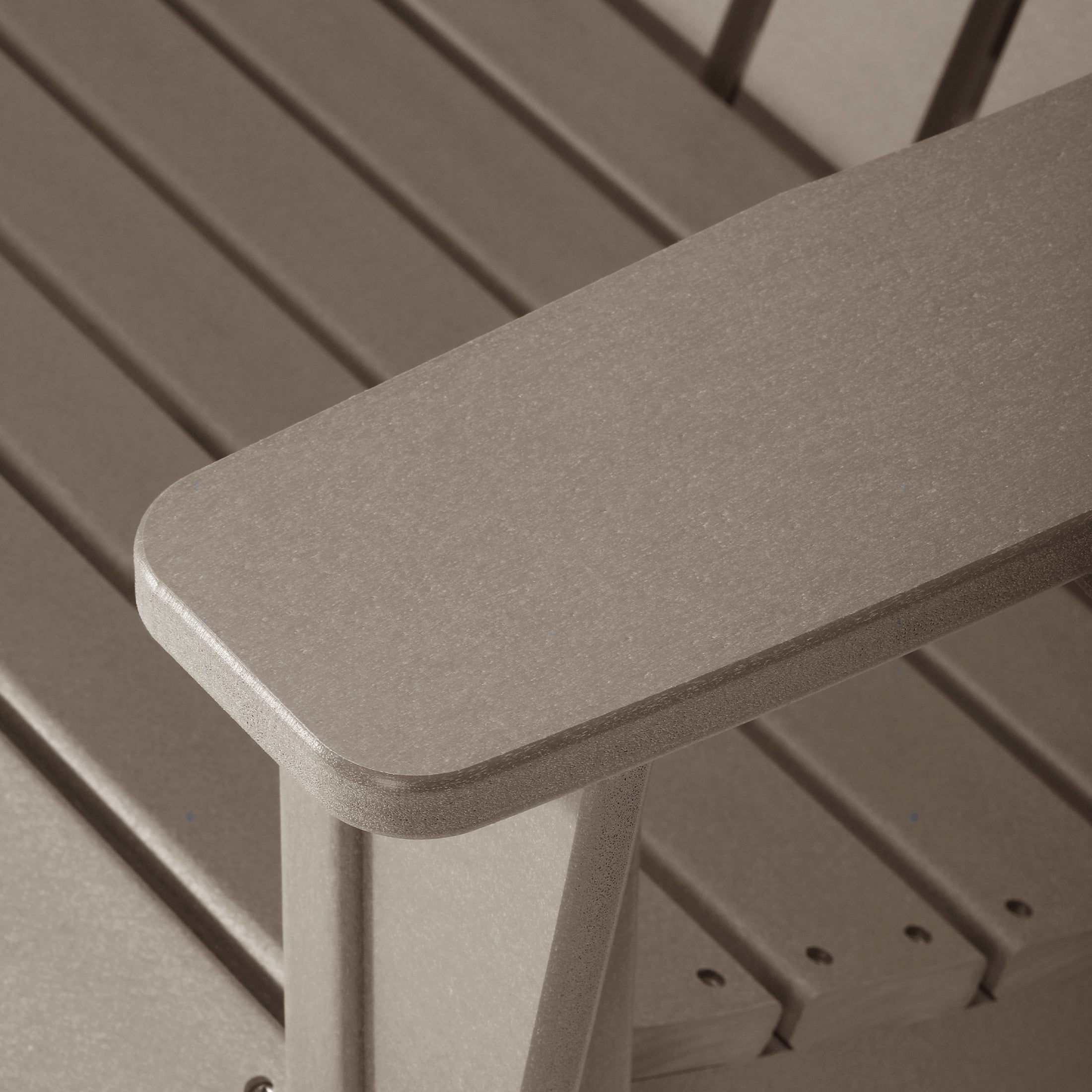Savannah Outdoor Patio 49" HDPE Folding Adirondack Garden Bench