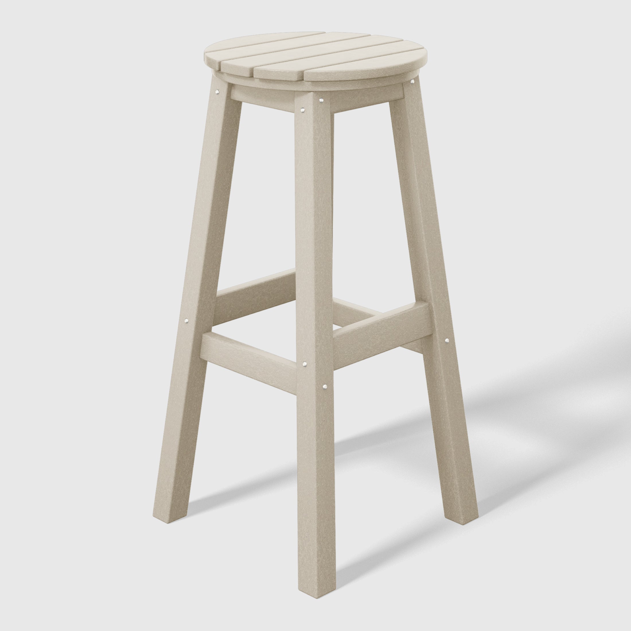 Paradise 29" HDPE Outdoor Patio Round Bar Stool Set of 2