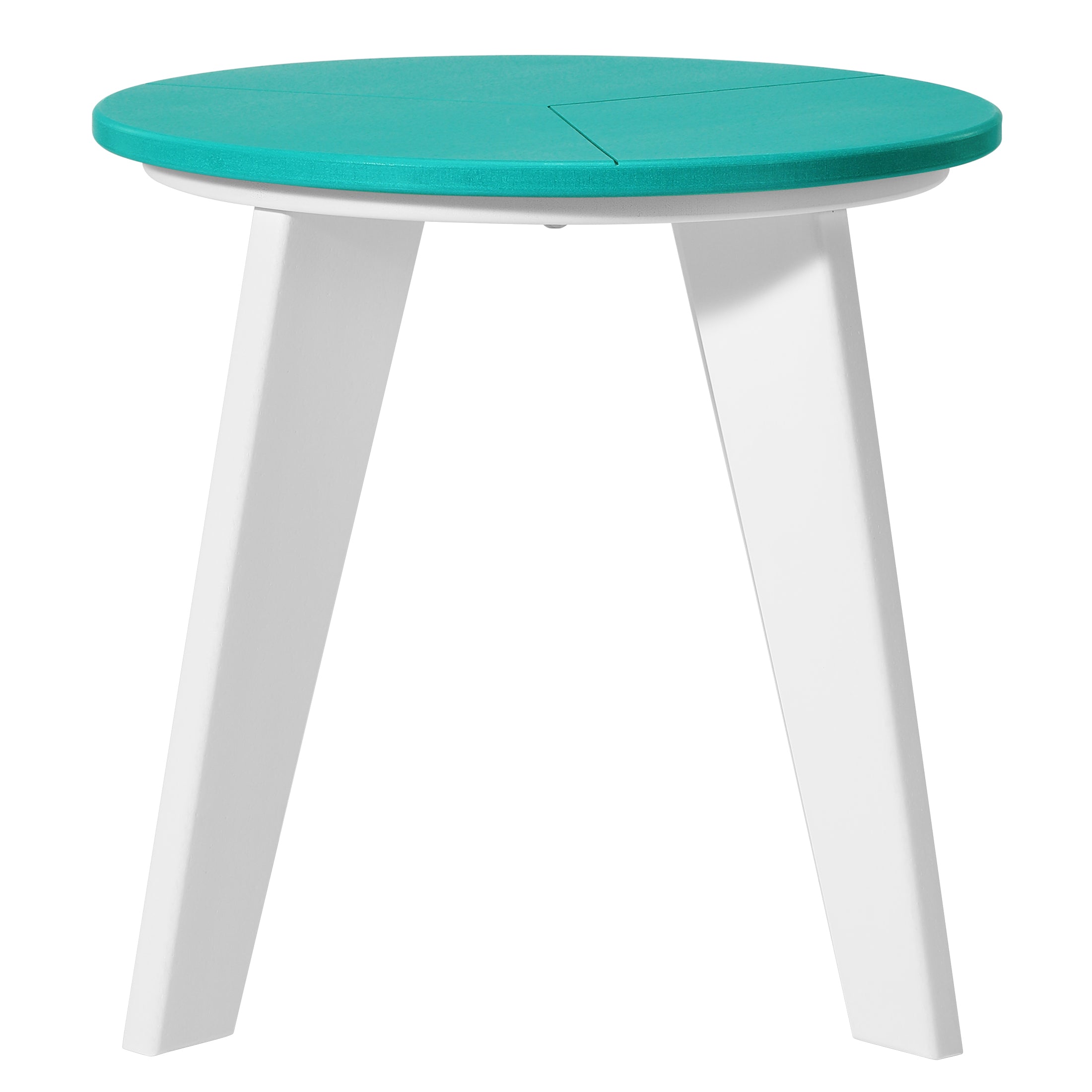 Seaside HDPE Plastic Outdoor Round Adirondack Patio Side Table