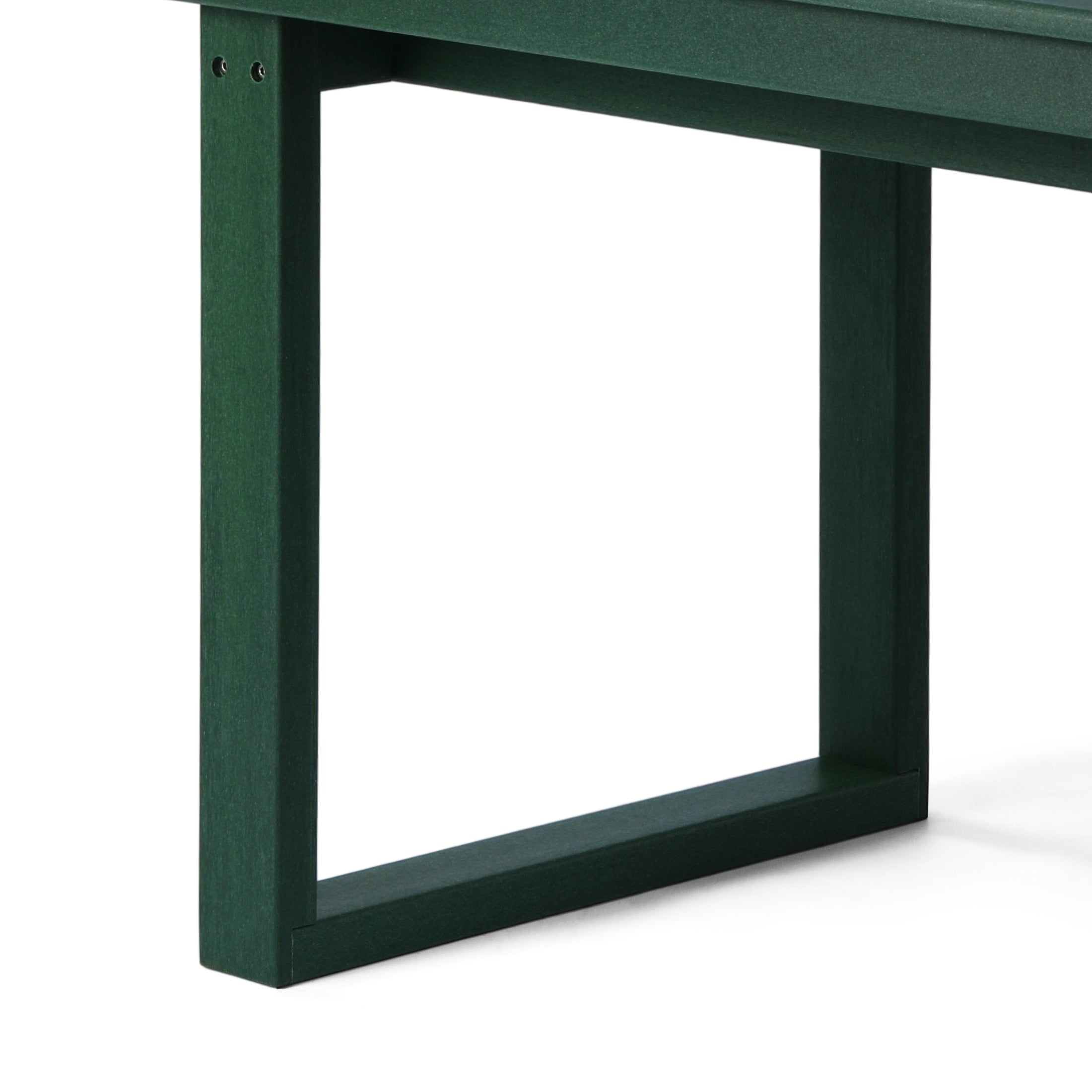 Cambria 68" Outdoor HDPE Modern Rectangular Patio Dining Table With Umbrella Hole